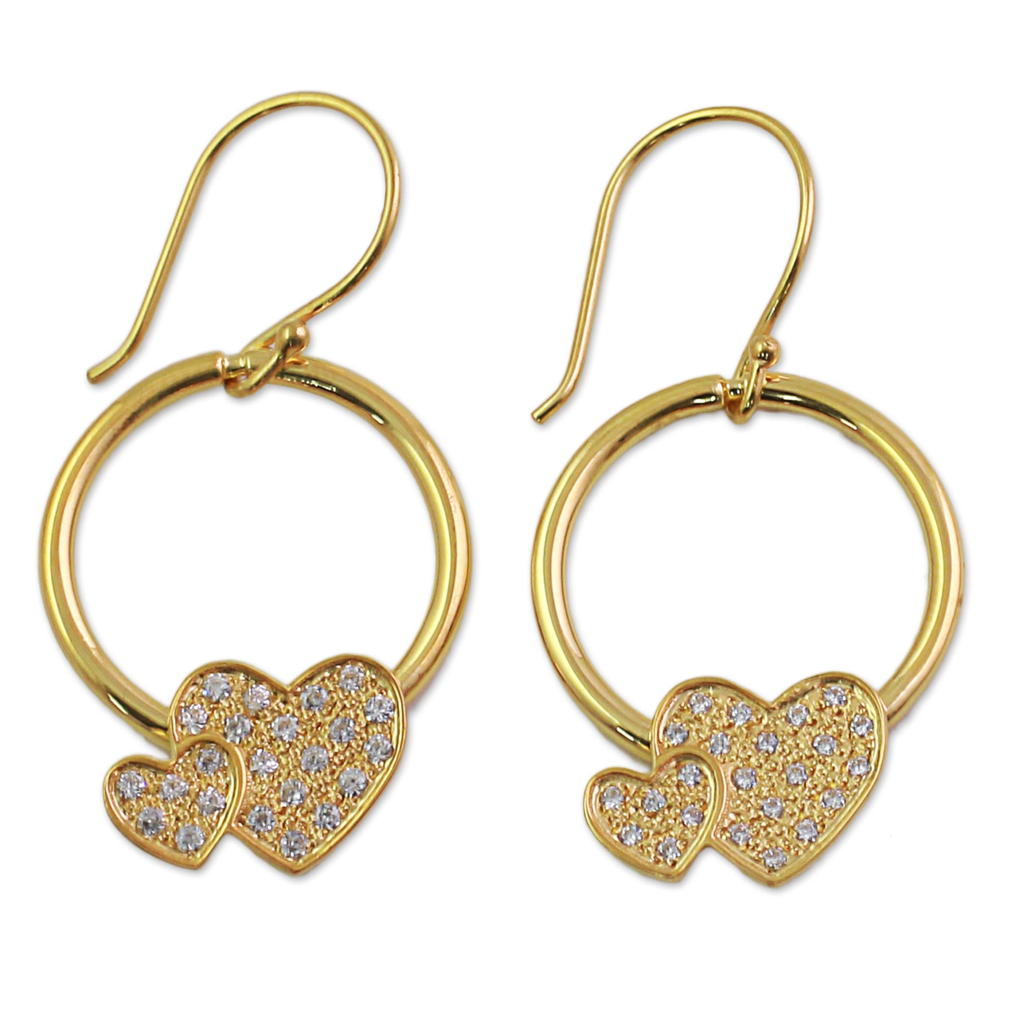 Premium 18K Gold Plated Butterfly Earrings with Cubic Zirconia - Ultimate Elegance