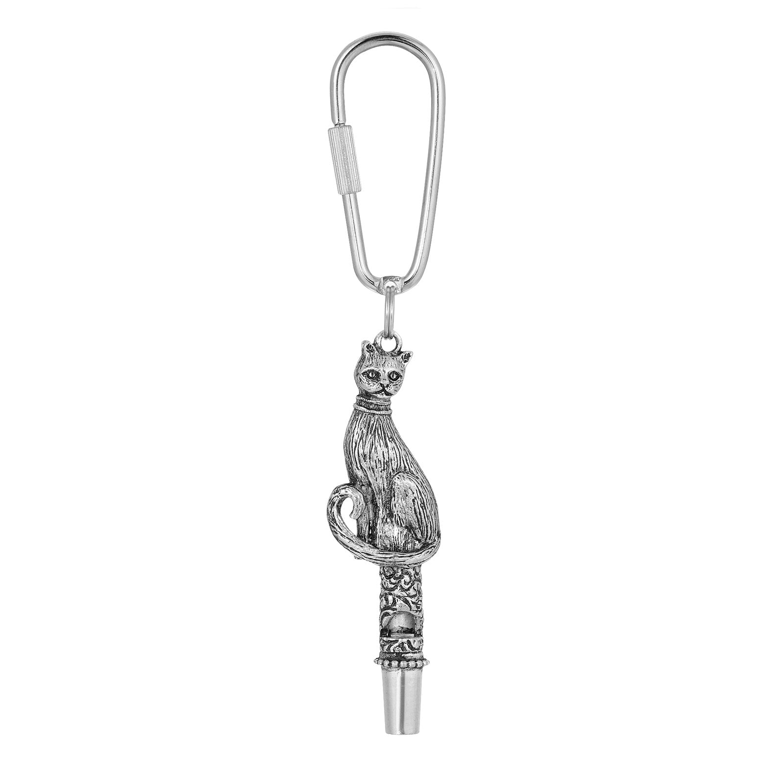 Premium 1928 Jewelry® Pewter Cat Whistle Keychain - Ultimate Cat Lover's Accessory