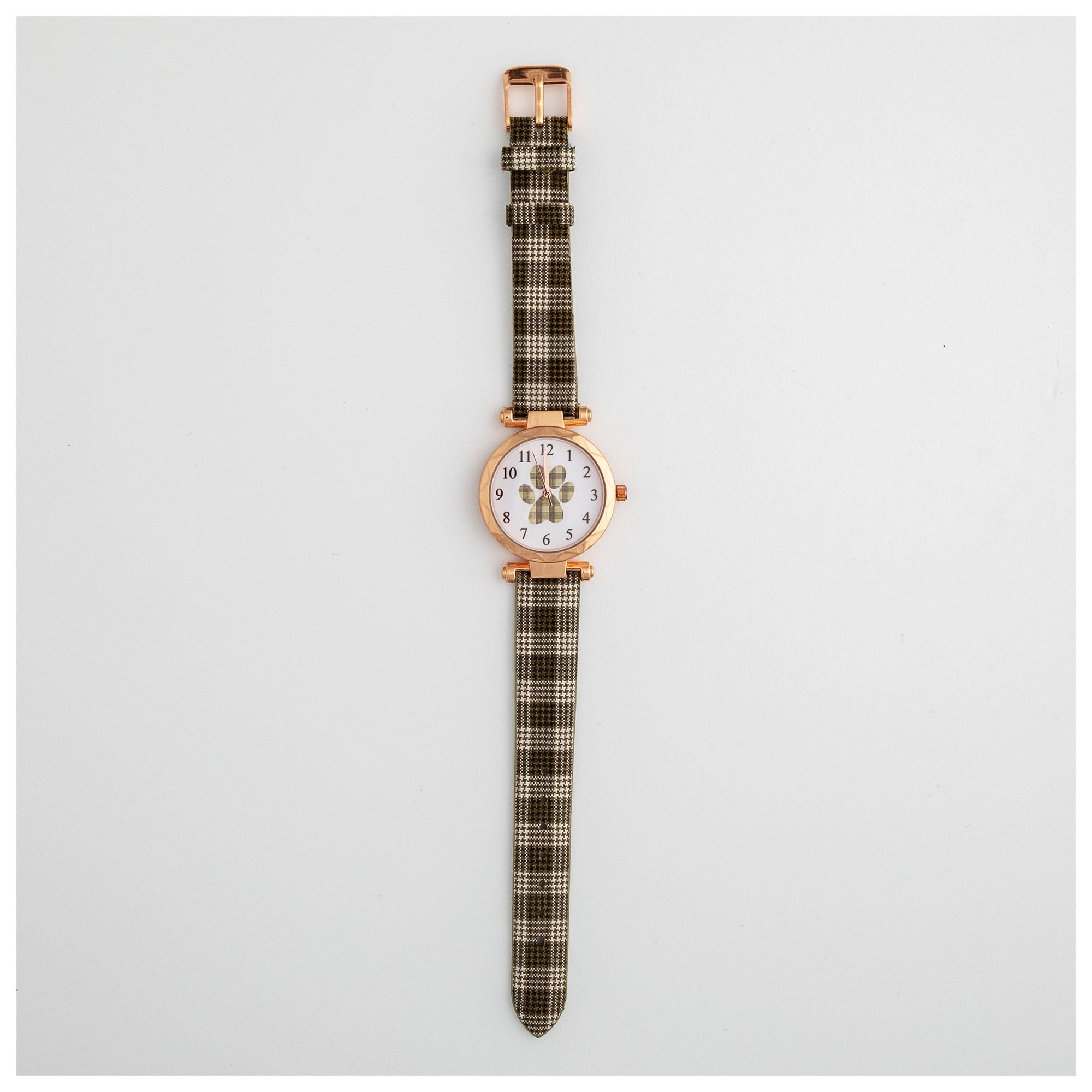 Ultimate Plaid Paw Print Watch - Stylish & Water-Resistant