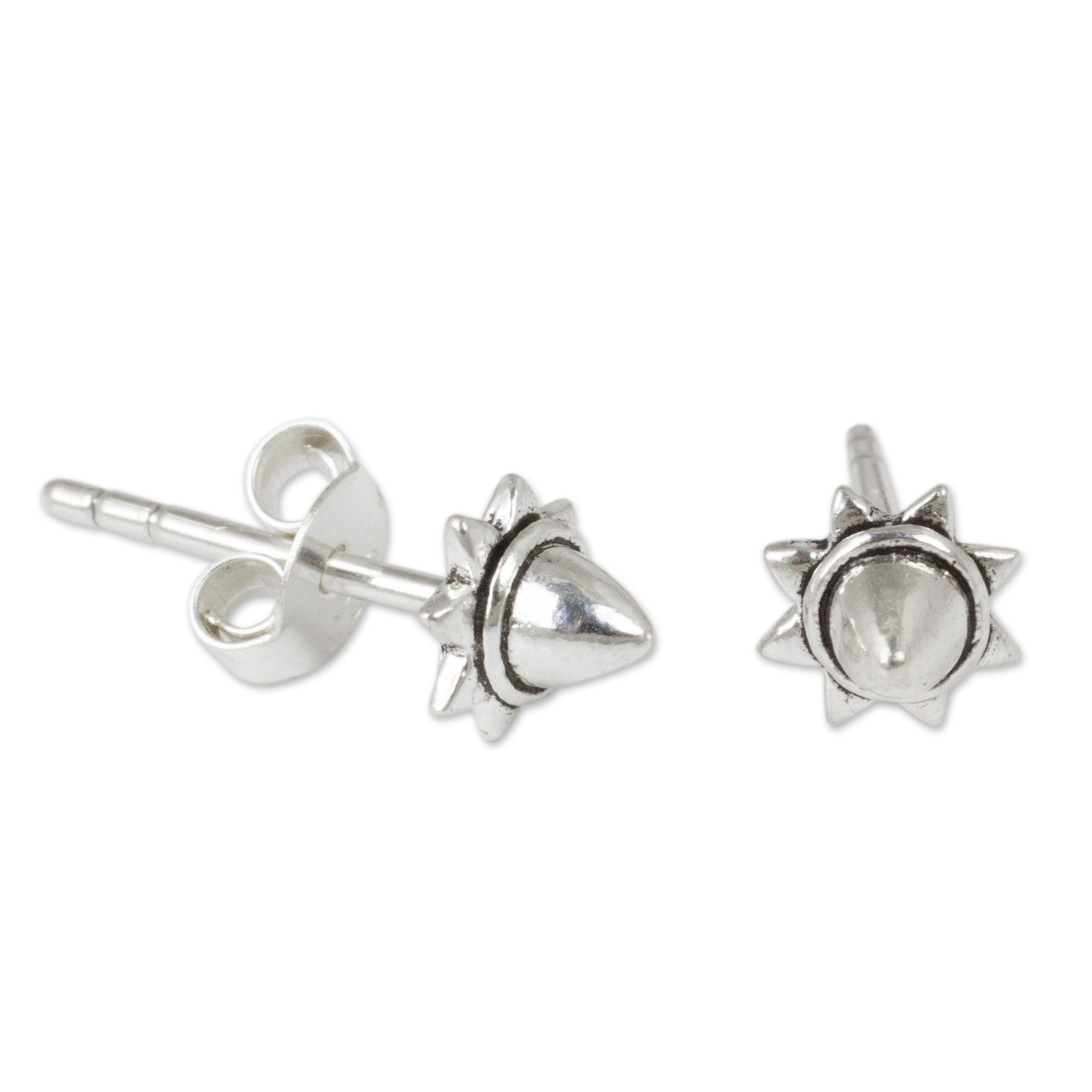 Premium Acorn Star Fair Trade Sterling Silver Stud Earrings