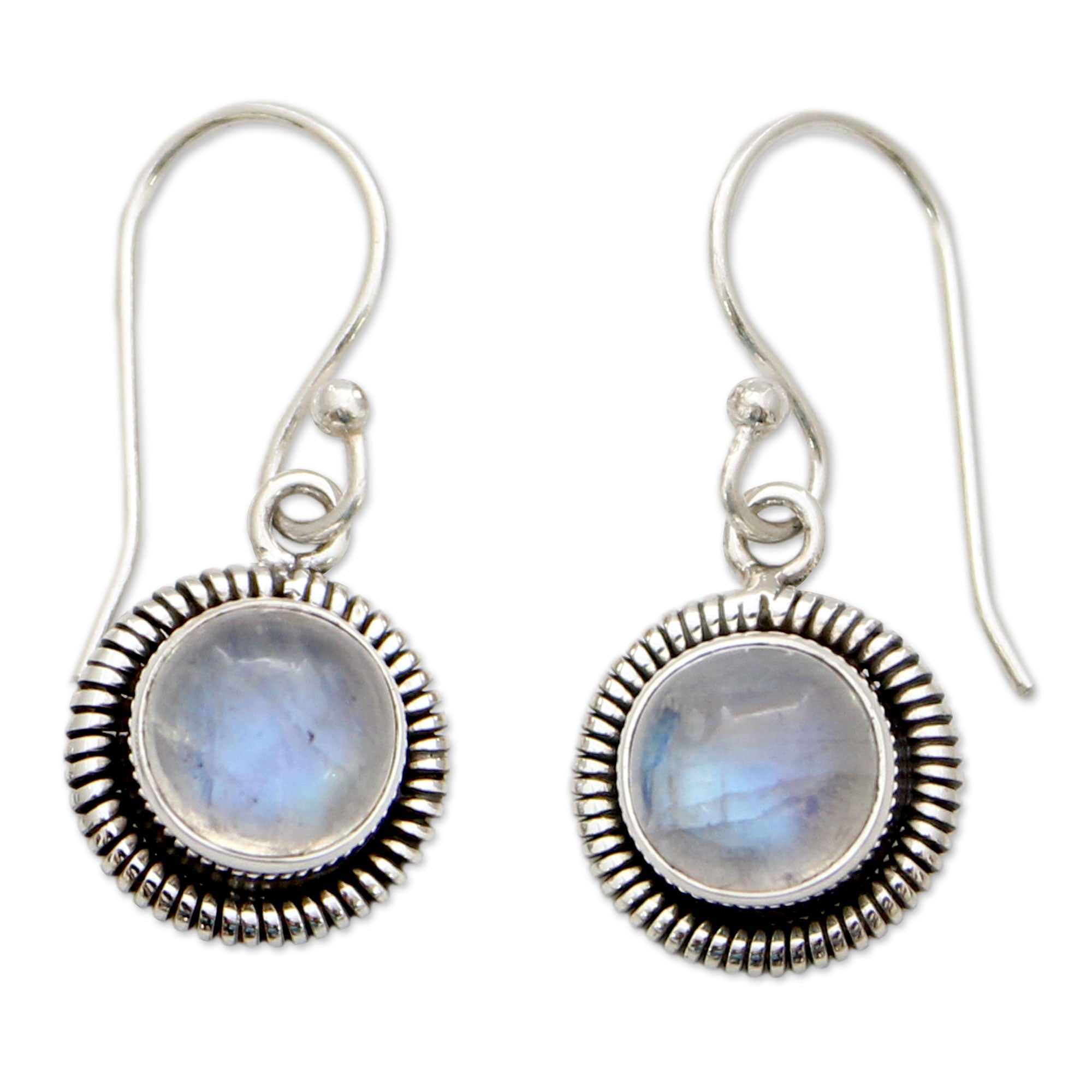 Premium Moon Over India Artisan Crafted Moonstone Earrings – Sterling Silver Women's Jewelry