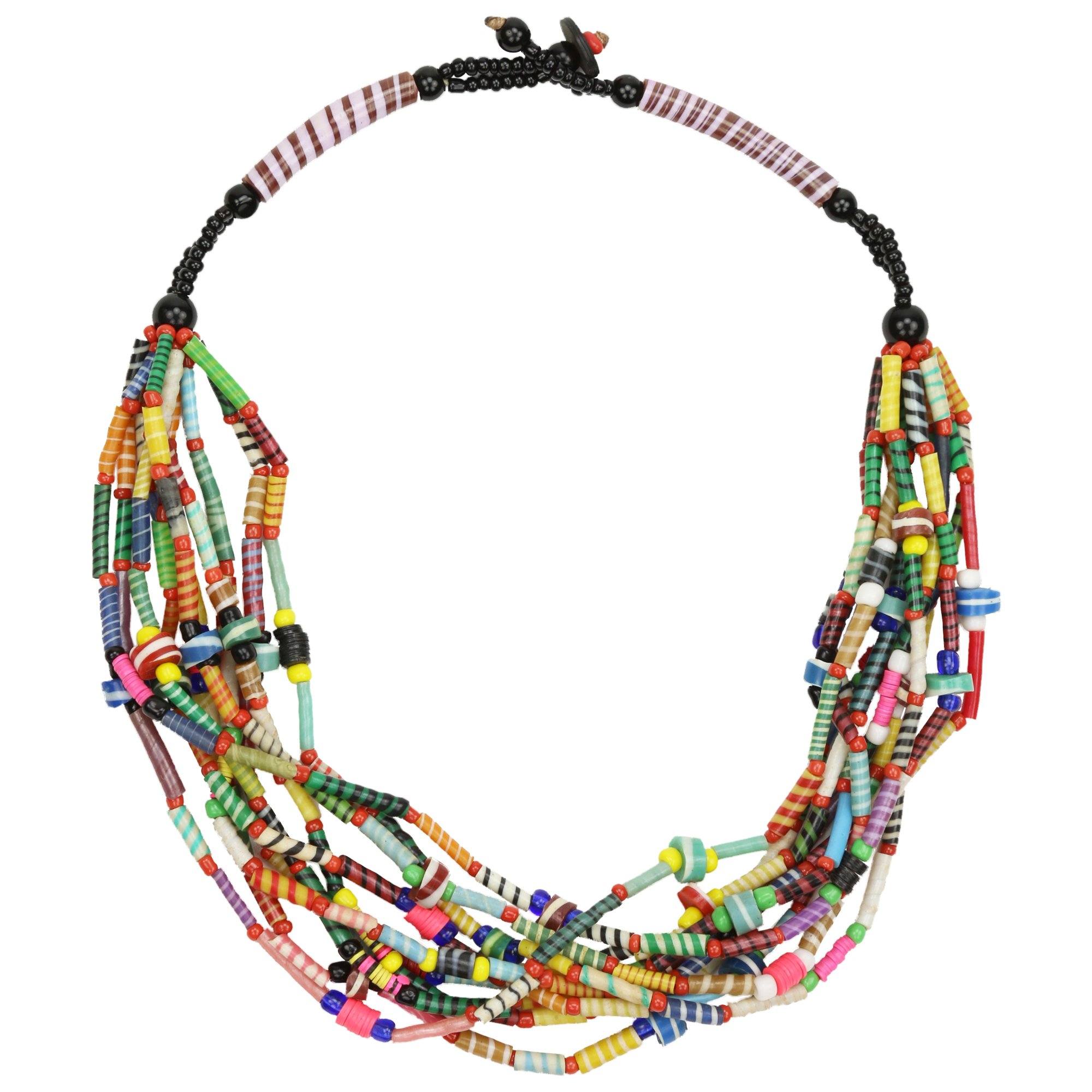 Premium Colors of Mali Recycled Beaded Necklace