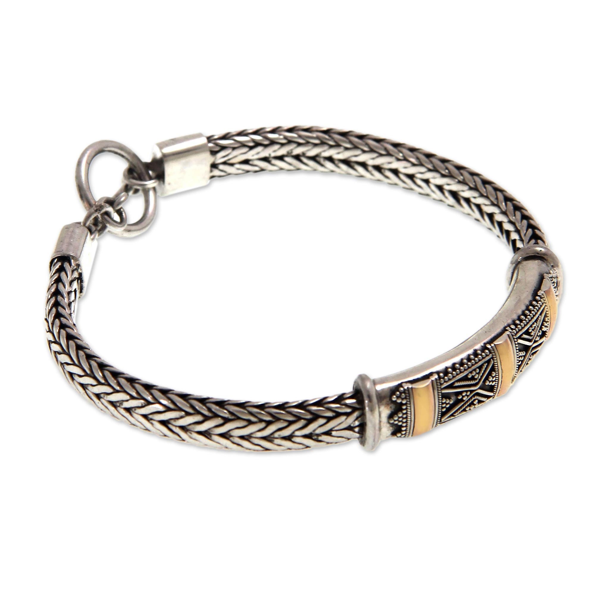 Premium Tanah Lot Mystique Bracelet - Fair Trade Gold & Sterling Silver