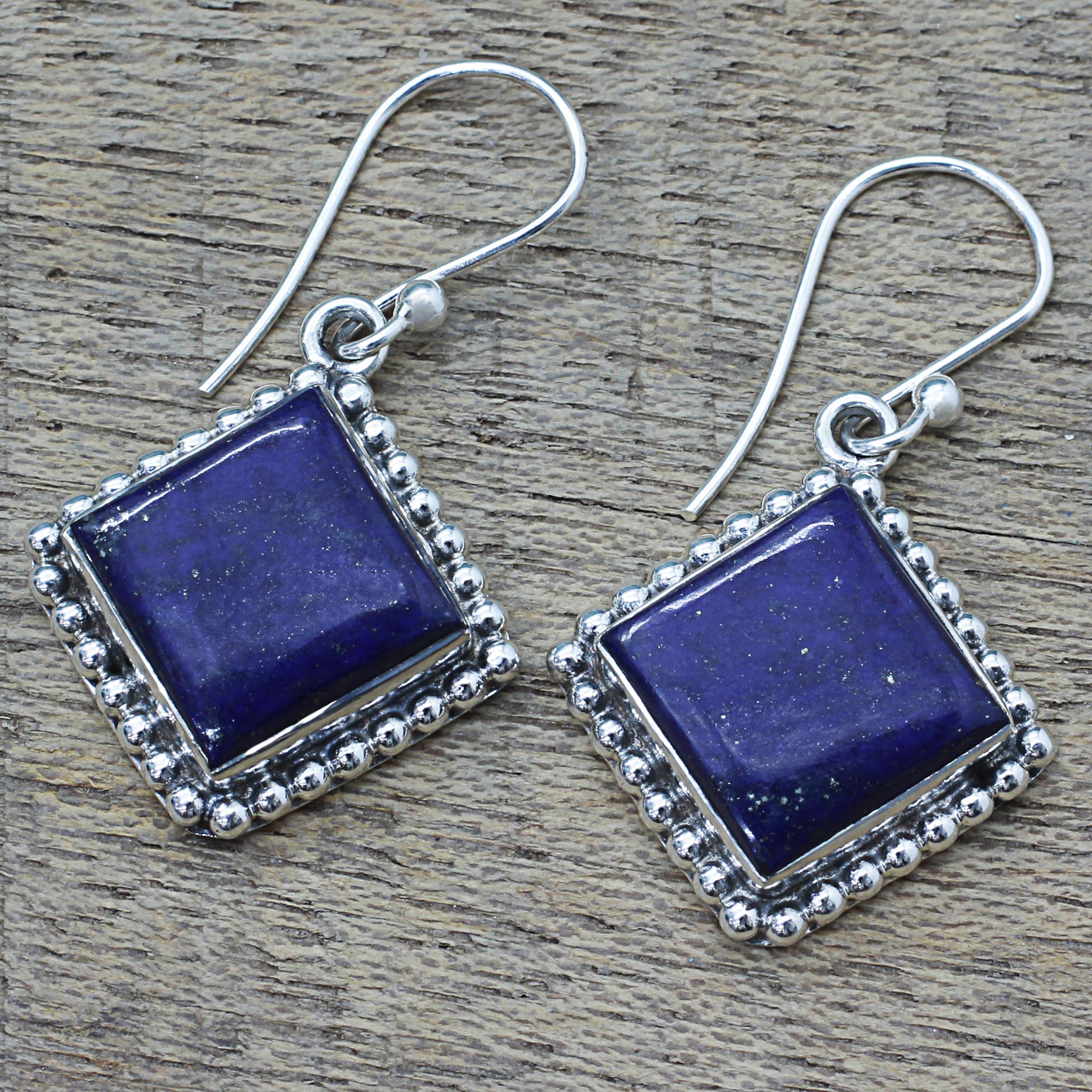 Premium Blue Kite Sterling Silver Lapis Lazuli Dangle Earrings