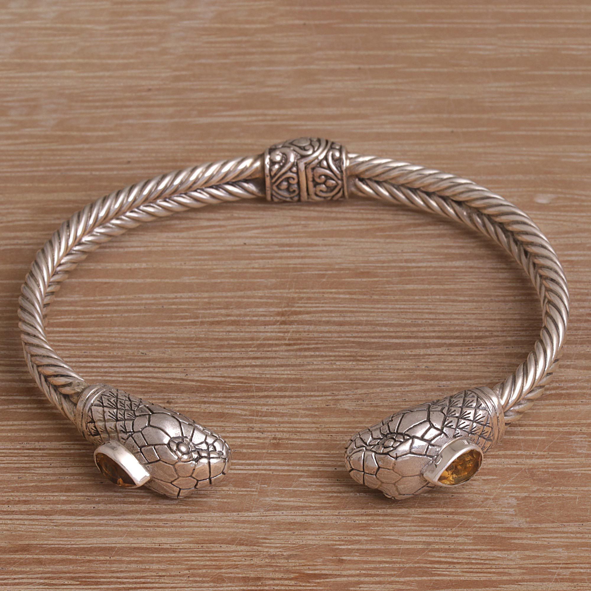 Premium Serpent Cuff Bracelet - Handcrafted Sterling Silver