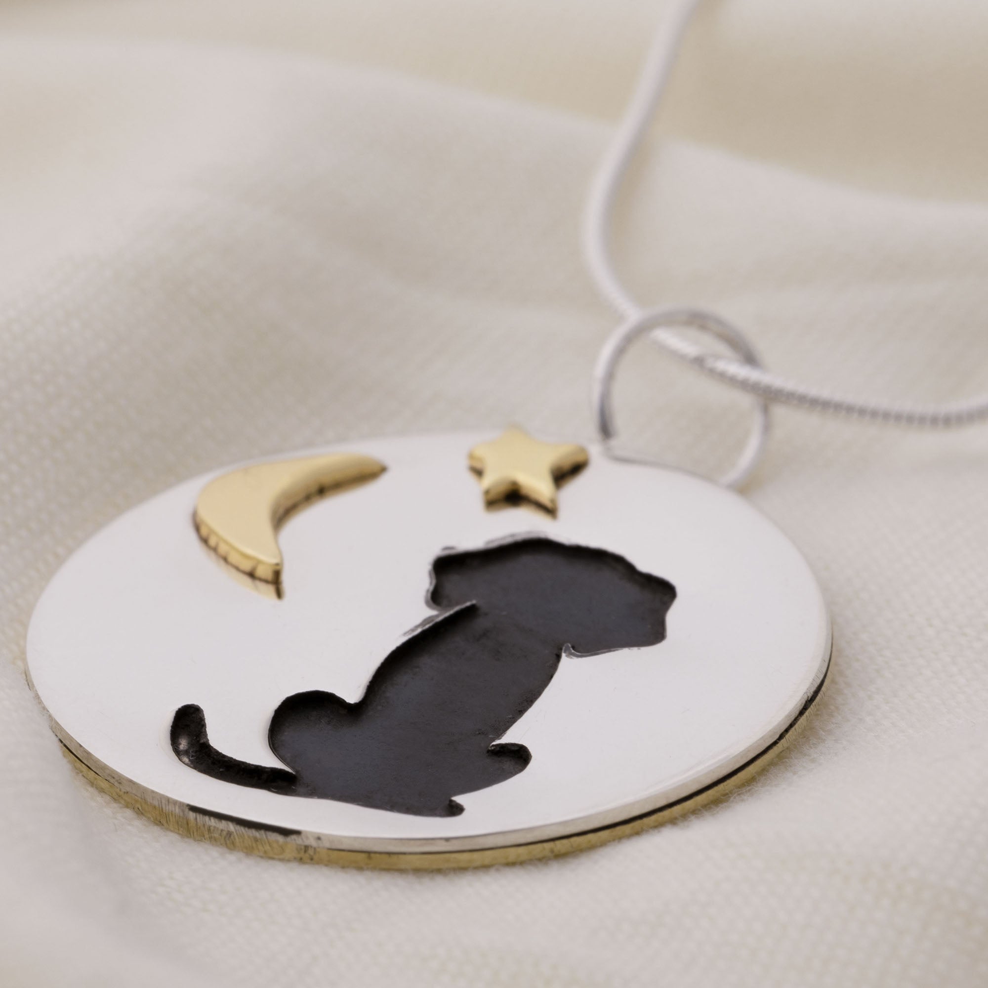 Premium Sterling Silver Moonlight Dog Necklace