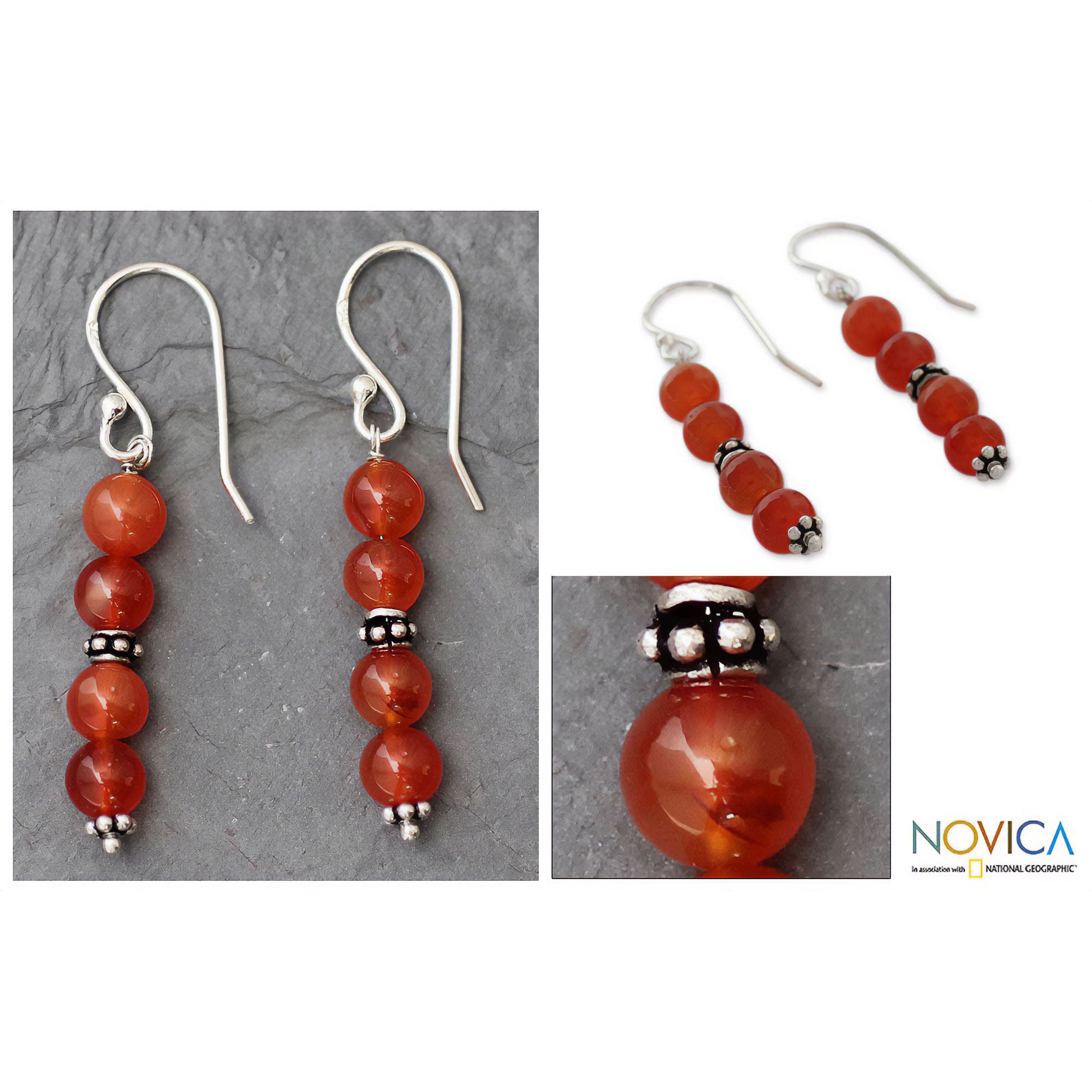 Premium Carnelian Energy Earrings - Handcrafted Sterling Silver