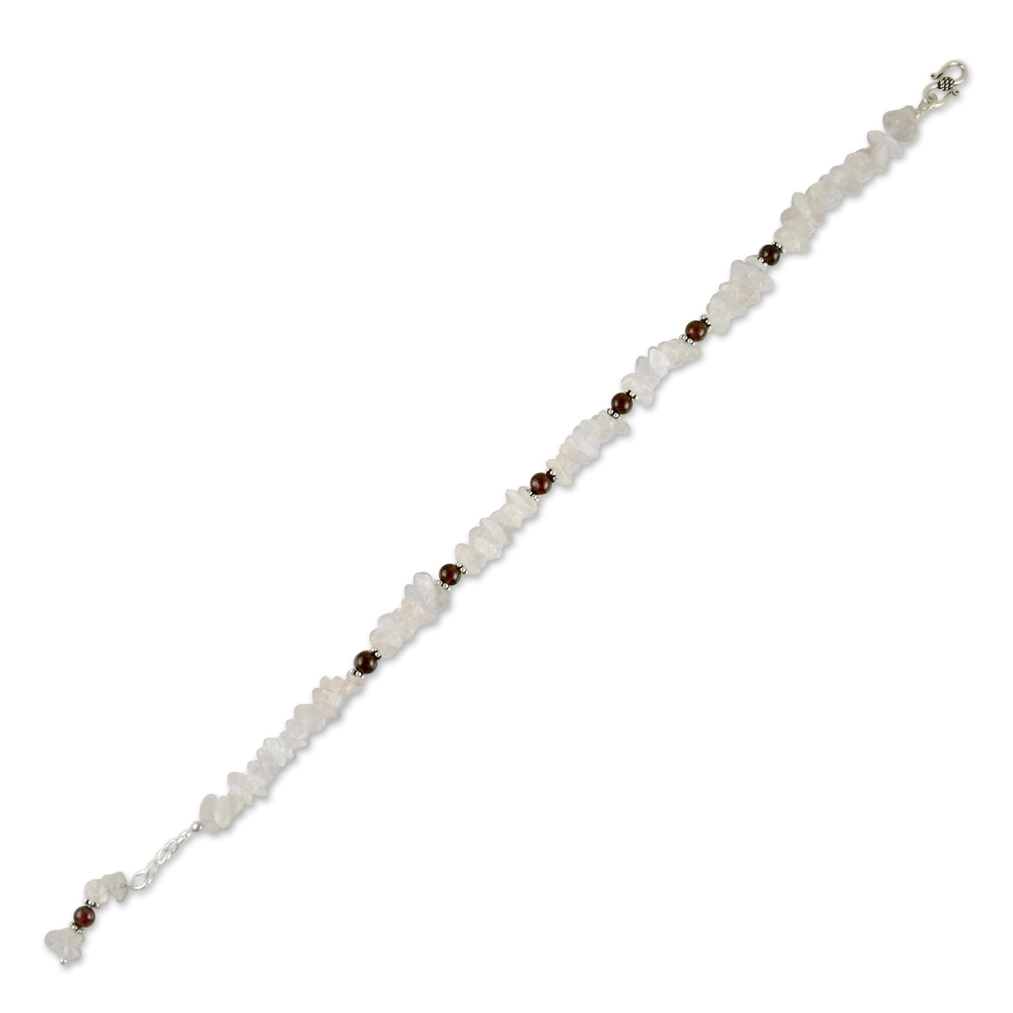 Ultimate Love Rose Quartz & Garnet Bracelet - Premium Handcrafted Jewelry