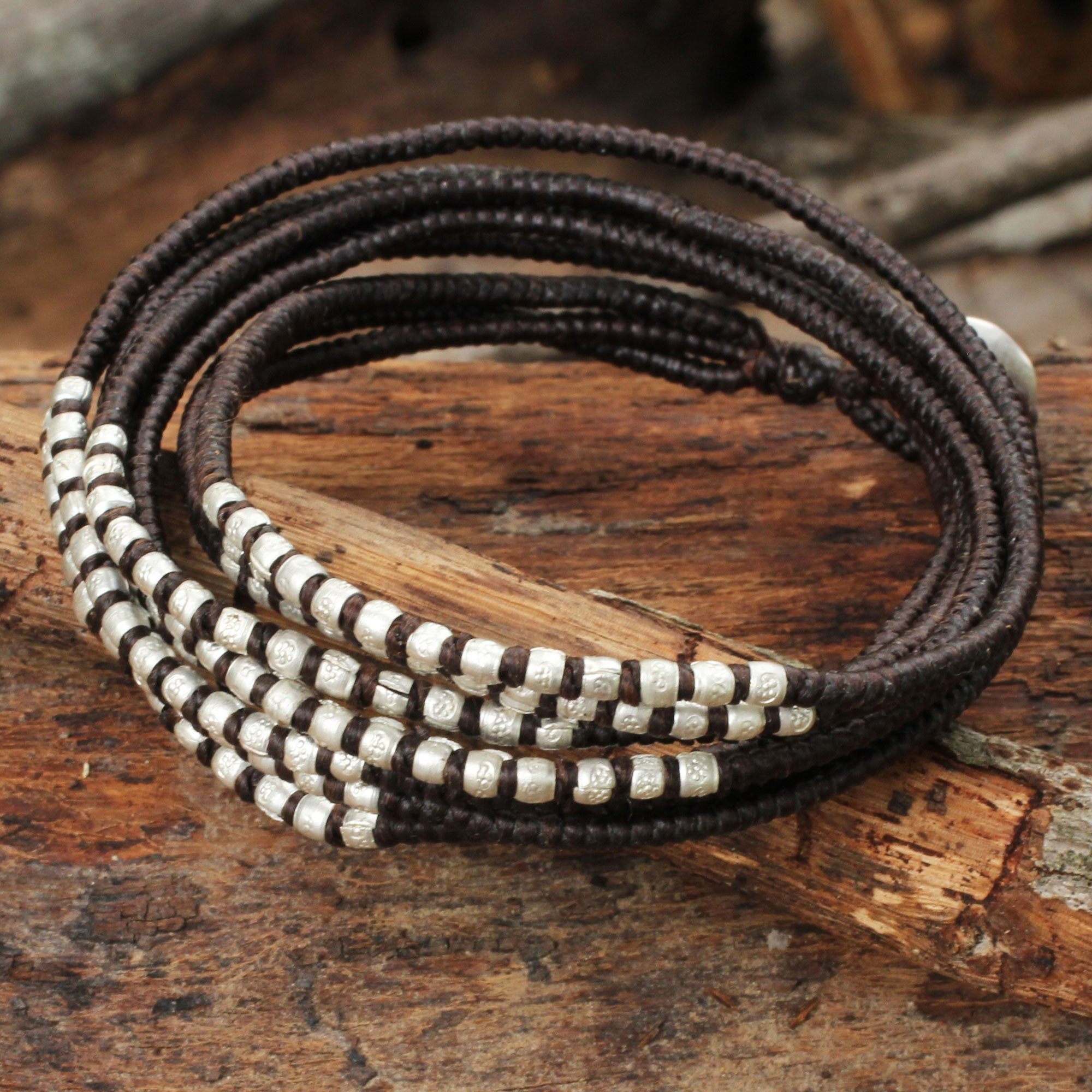 Premium Brown Braided Wrap Bracelet - Handmade & Fair Trade