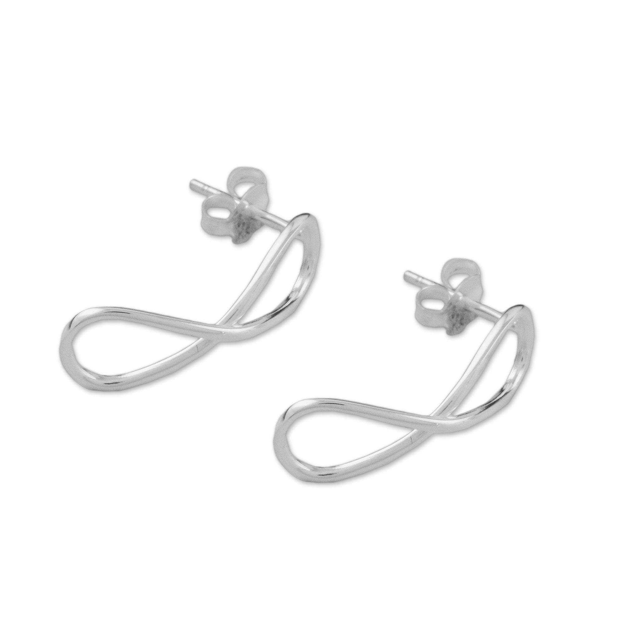 Premium Infinity Sterling Silver Drop Earrings by Lalana