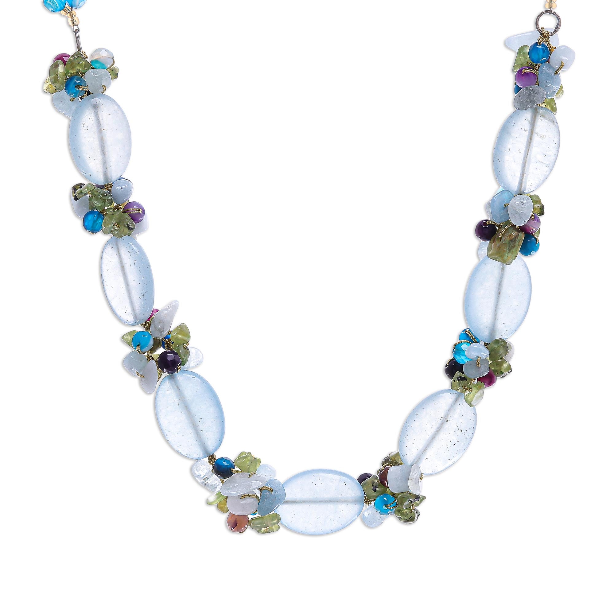 Premium Mermaid Treasure Multi-Gemstone Beaded Necklace