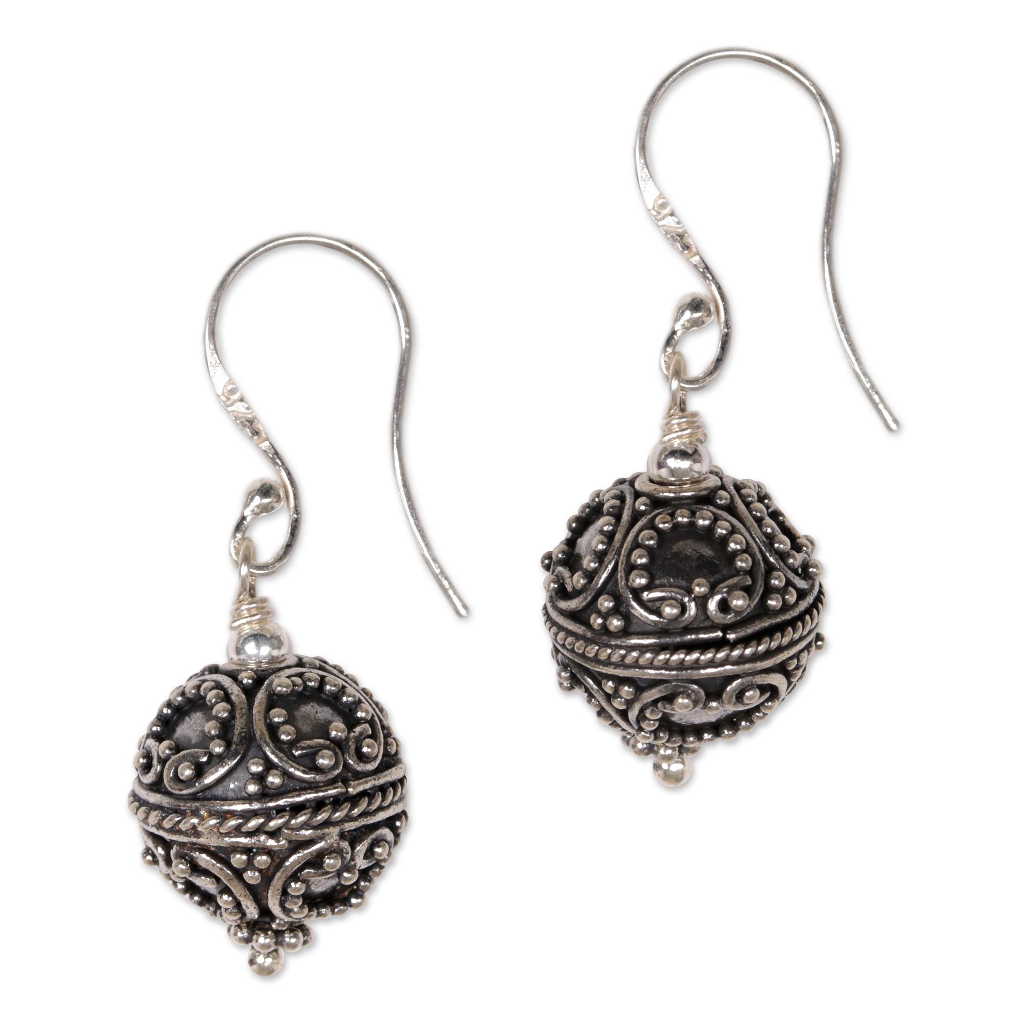 Premium Majestic Bali Sterling Silver Dangle Earrings – Handcrafted Elegance