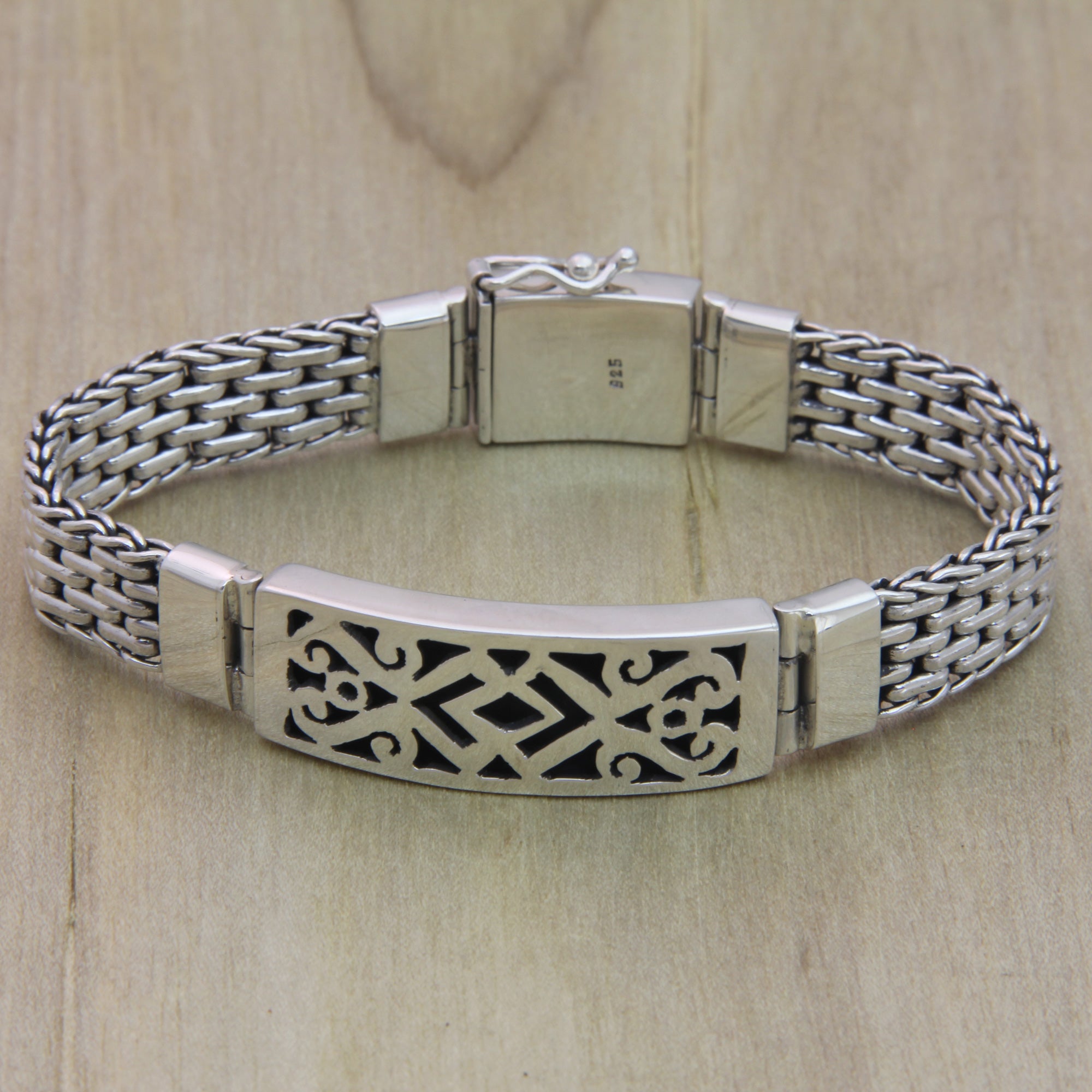 Premium Balinese Warrior Sterling Silver Bracelet for Men