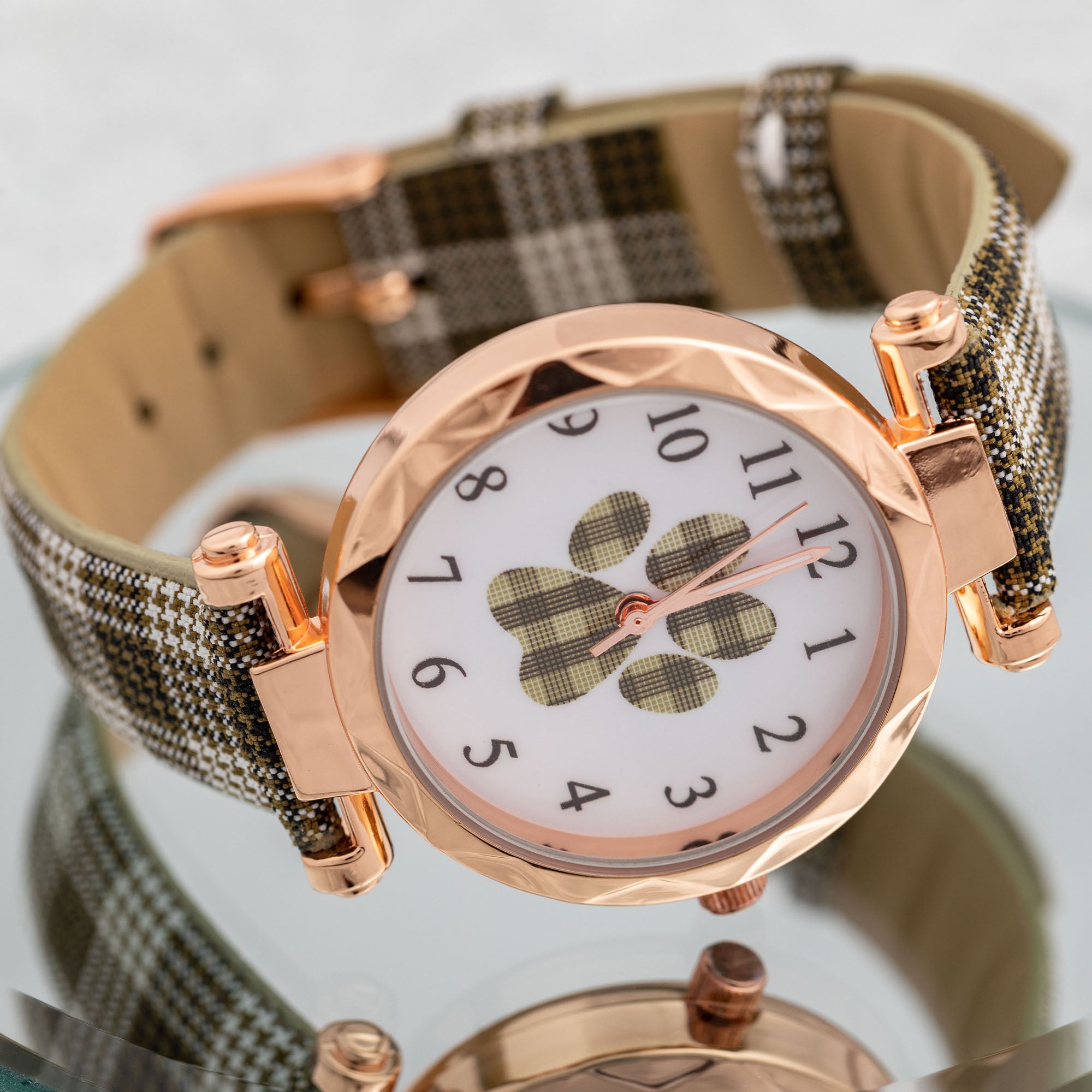 Ultimate Plaid Paw Print Watch - Stylish & Water-Resistant