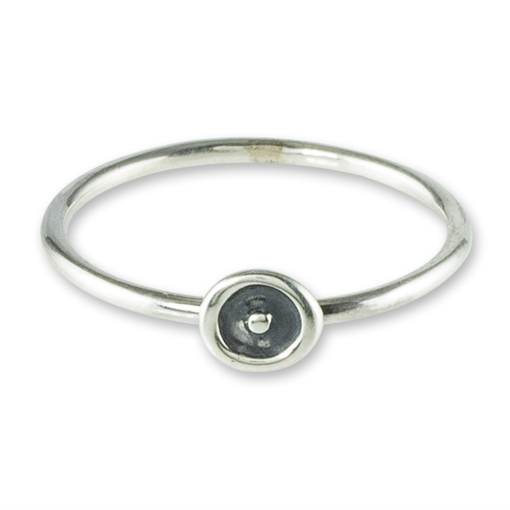 Premium Sterling Silver Circle Motif Ring by Modern Forms