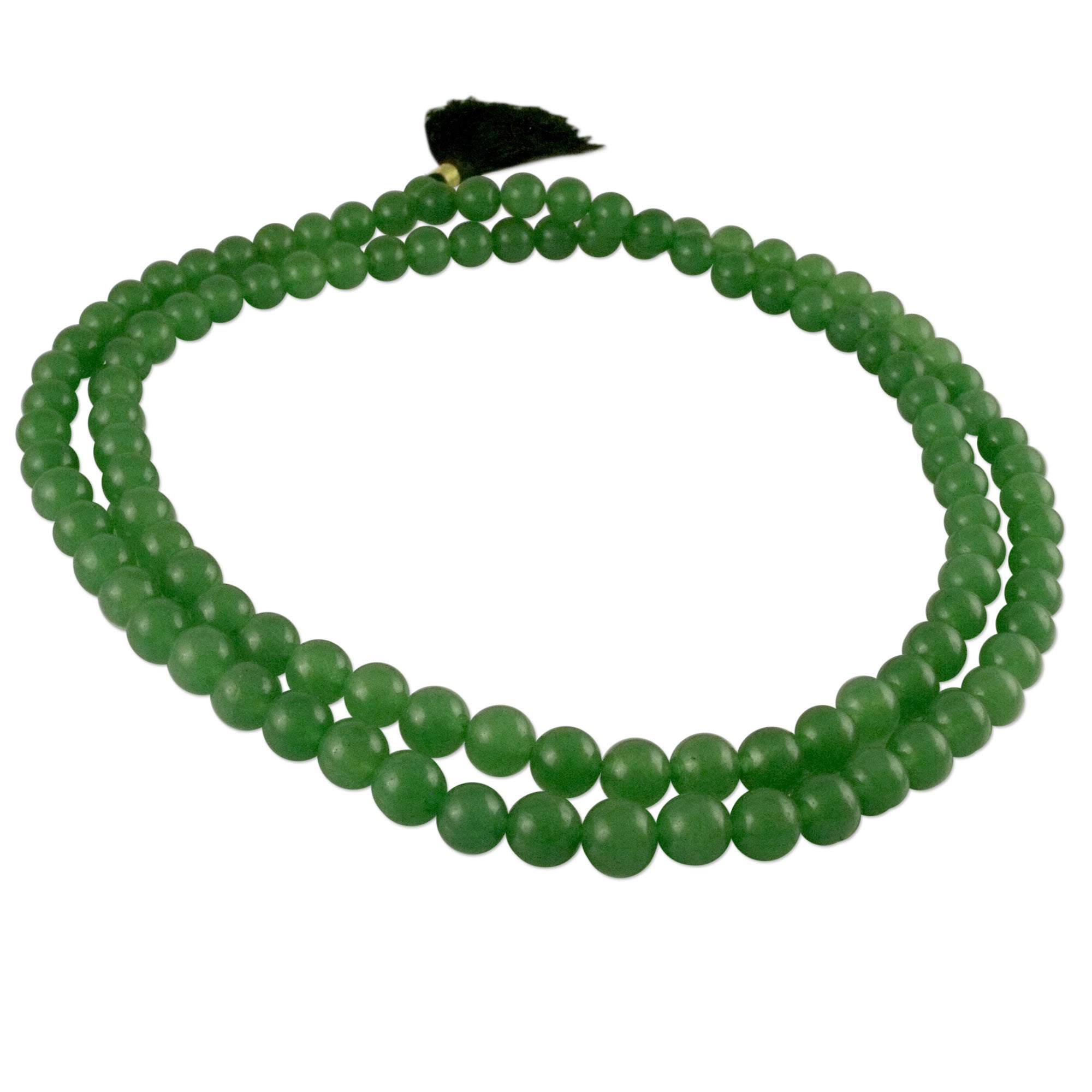 Premium Aventurine Jap Mala Necklace - Handcrafted Prayer Beads for Meditation & Luck