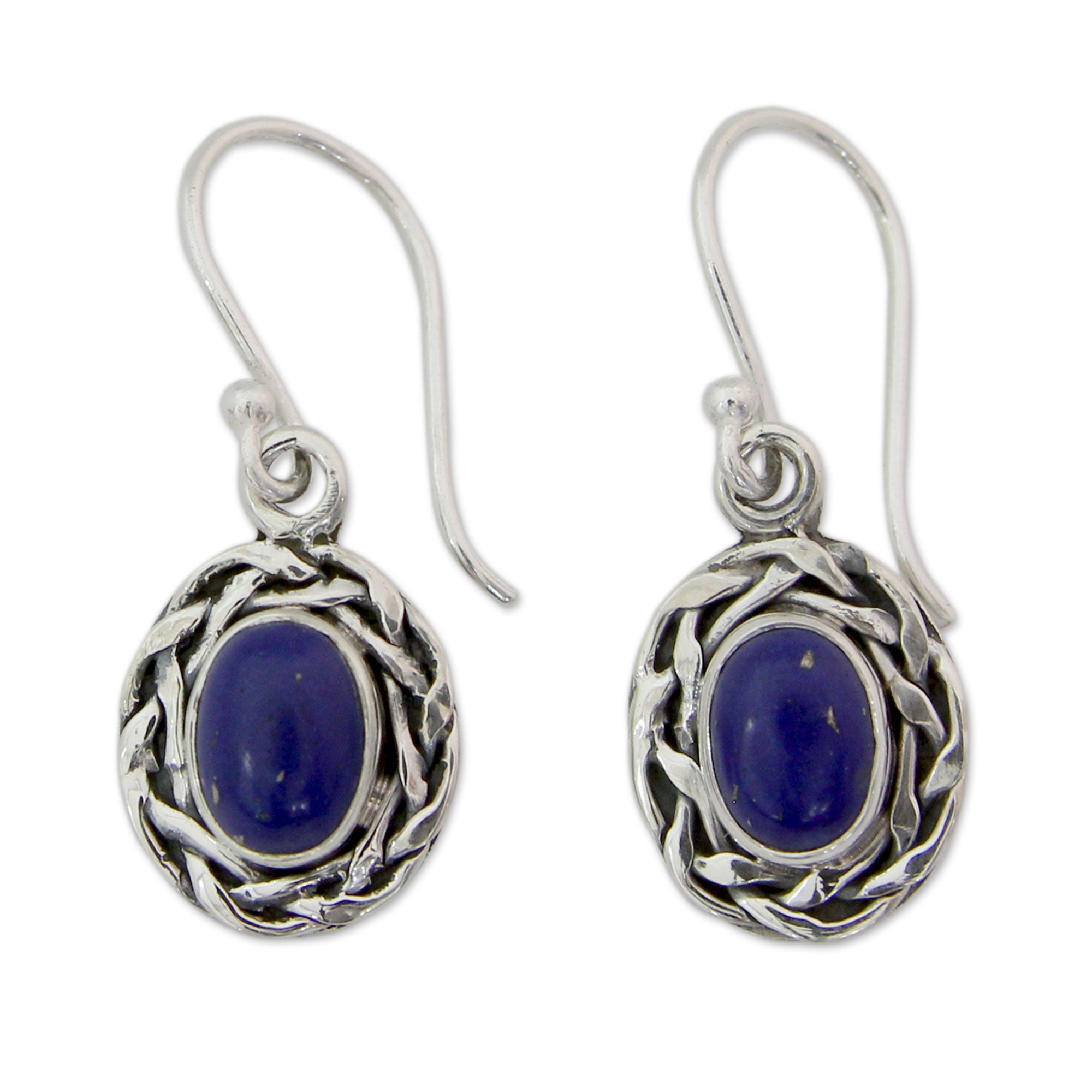 Premium Lapis Lazuli Dangle Earrings – Handcrafted in India