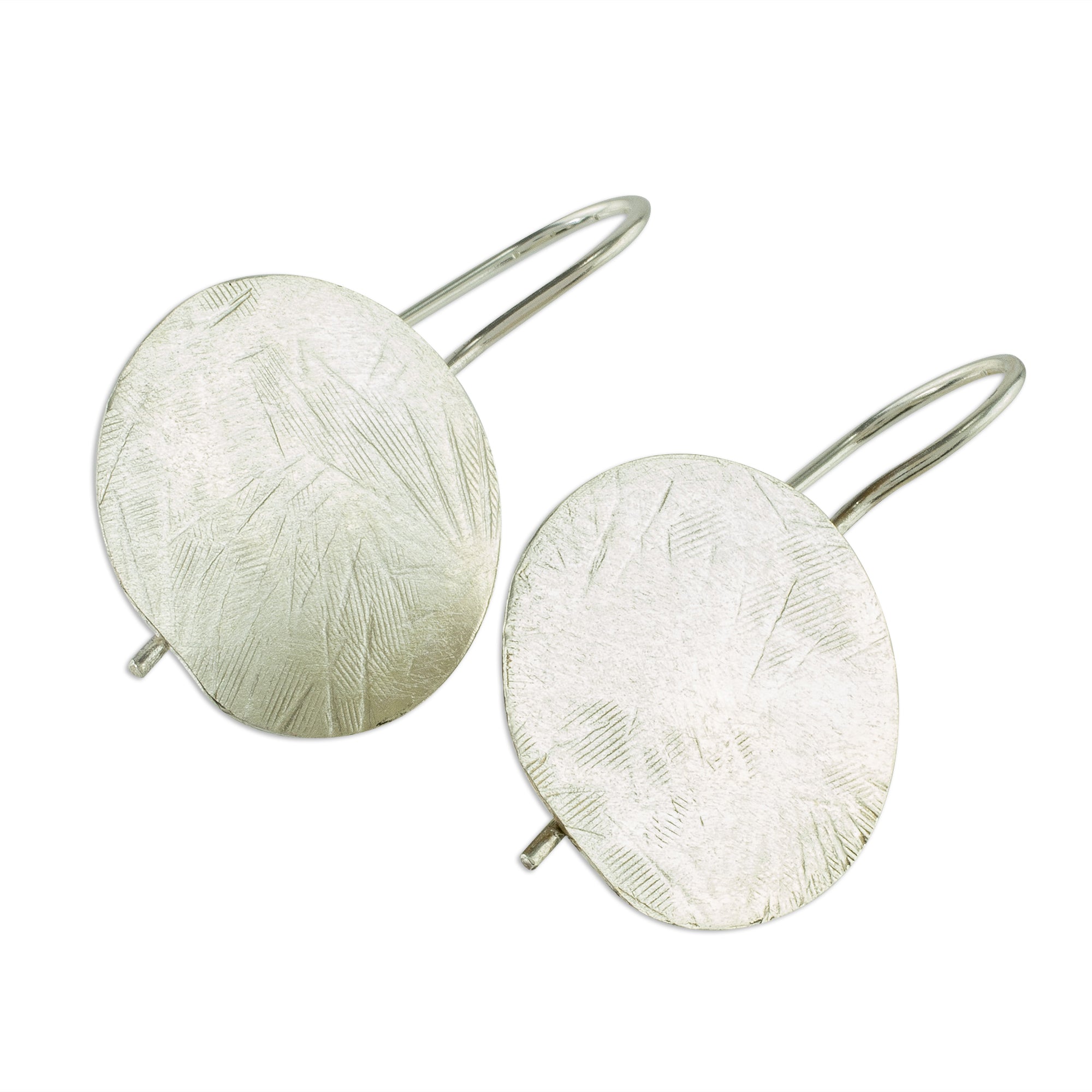 Premium Costa Rican Moon Geometric Drop Earrings - Sterling Silver