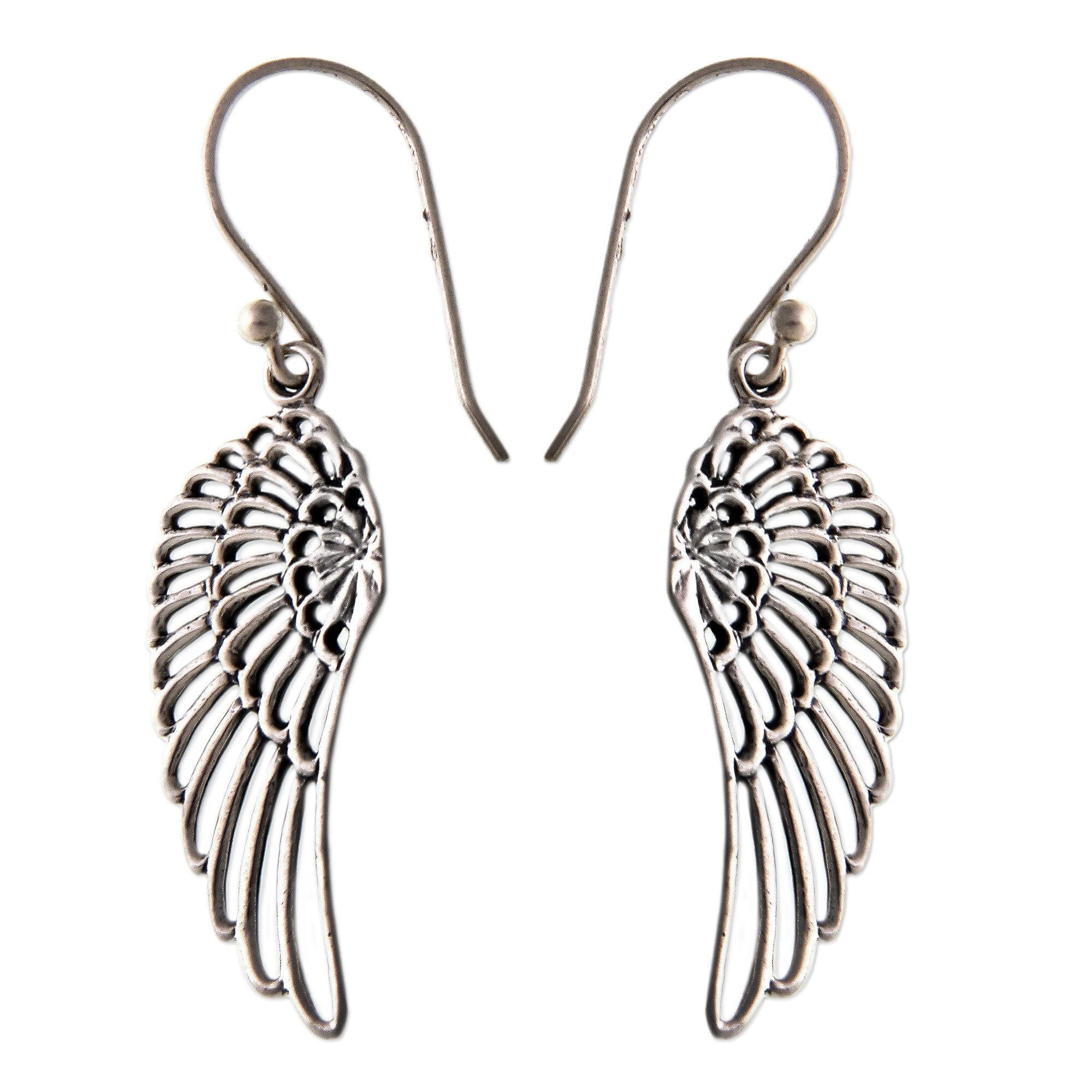 Premium Angelic Sterling Silver Dangle Earrings - Ultimate Elegance