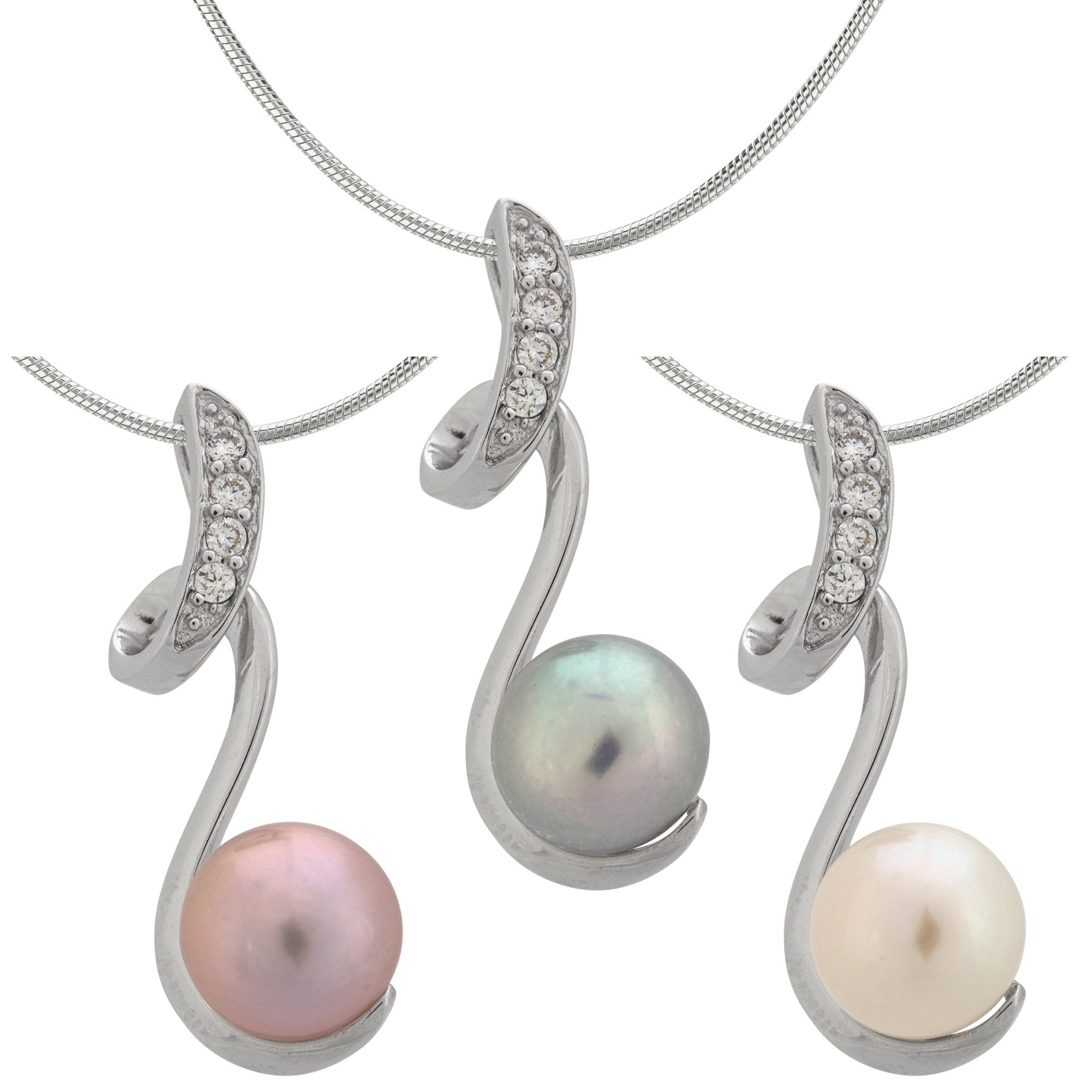 Premium Sterling Swirl Pearl Necklace - Ultimate Elegance