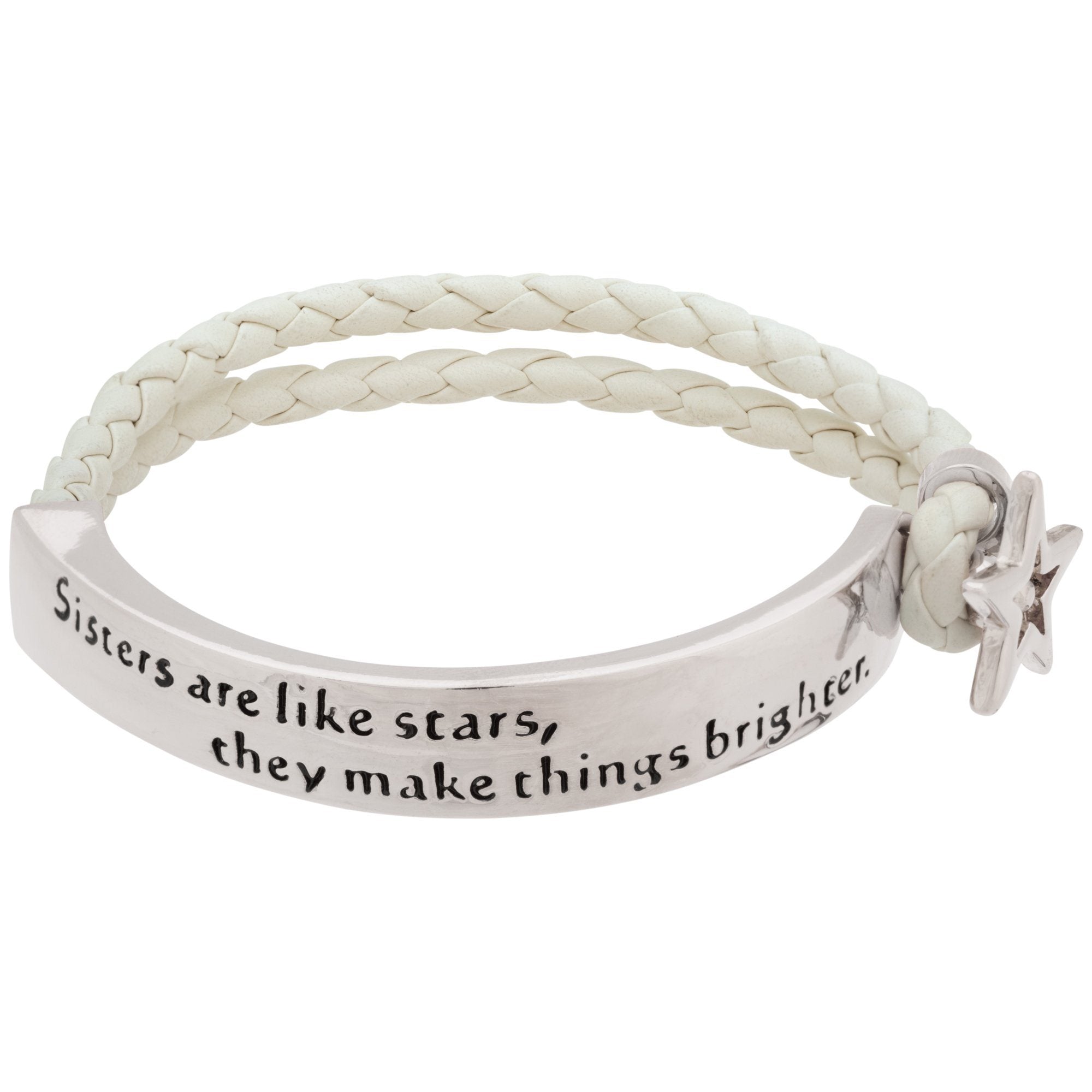 Premium Sisters Are Like Stars Braided Bracelet - Ultimate Sisterhood Gift