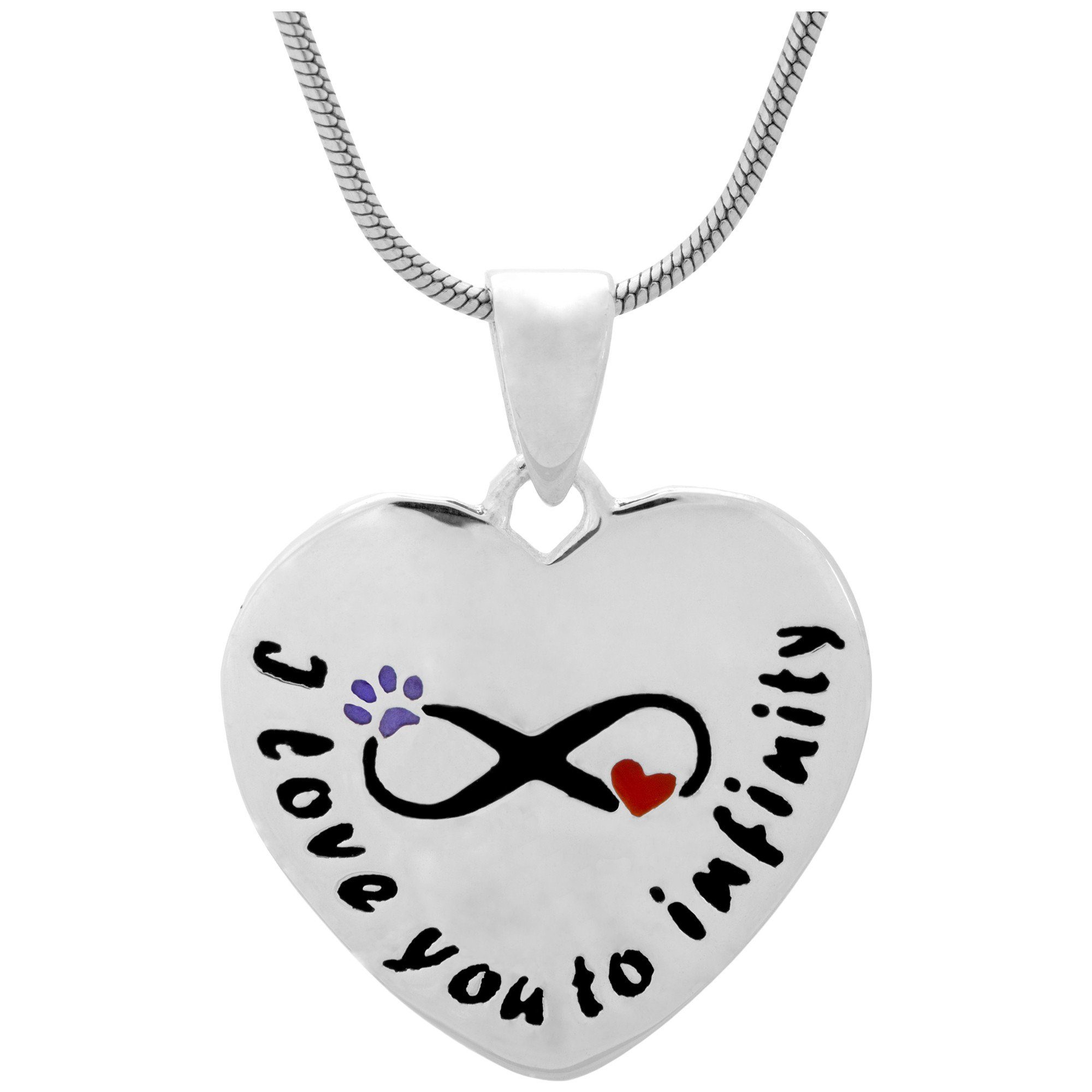 Premium Infinity Sterling Silver Paw Necklace - Eternal Pet Love