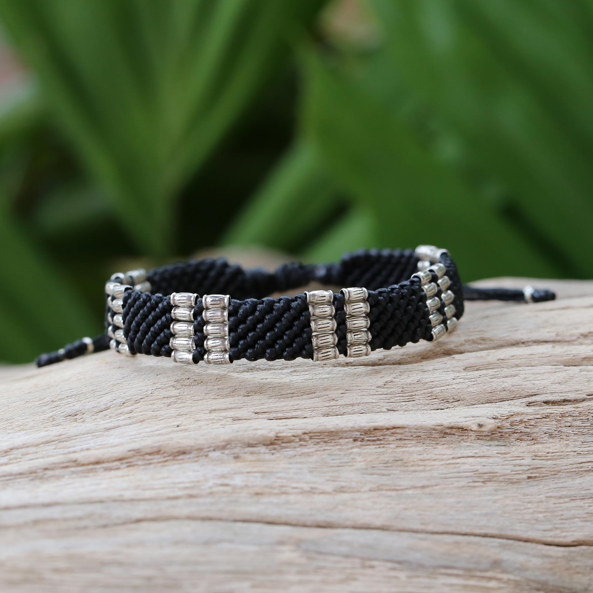 Premium Hill Tribe Silver Rice Bead Bracelet - Handcrafted Elegance