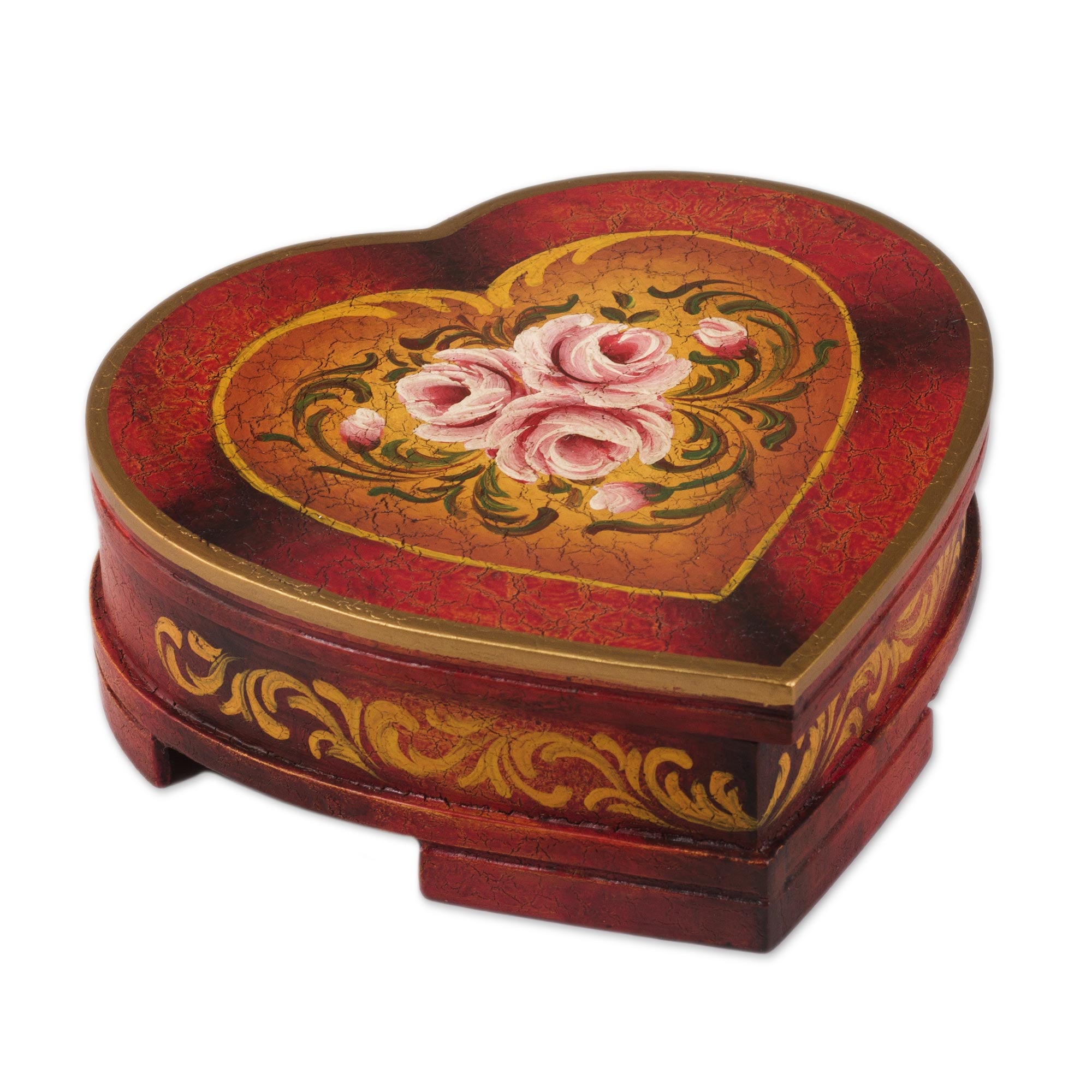 Premium Timeless Love: Handcrafted Heart-Shaped Cedar Jewelry Box for Women