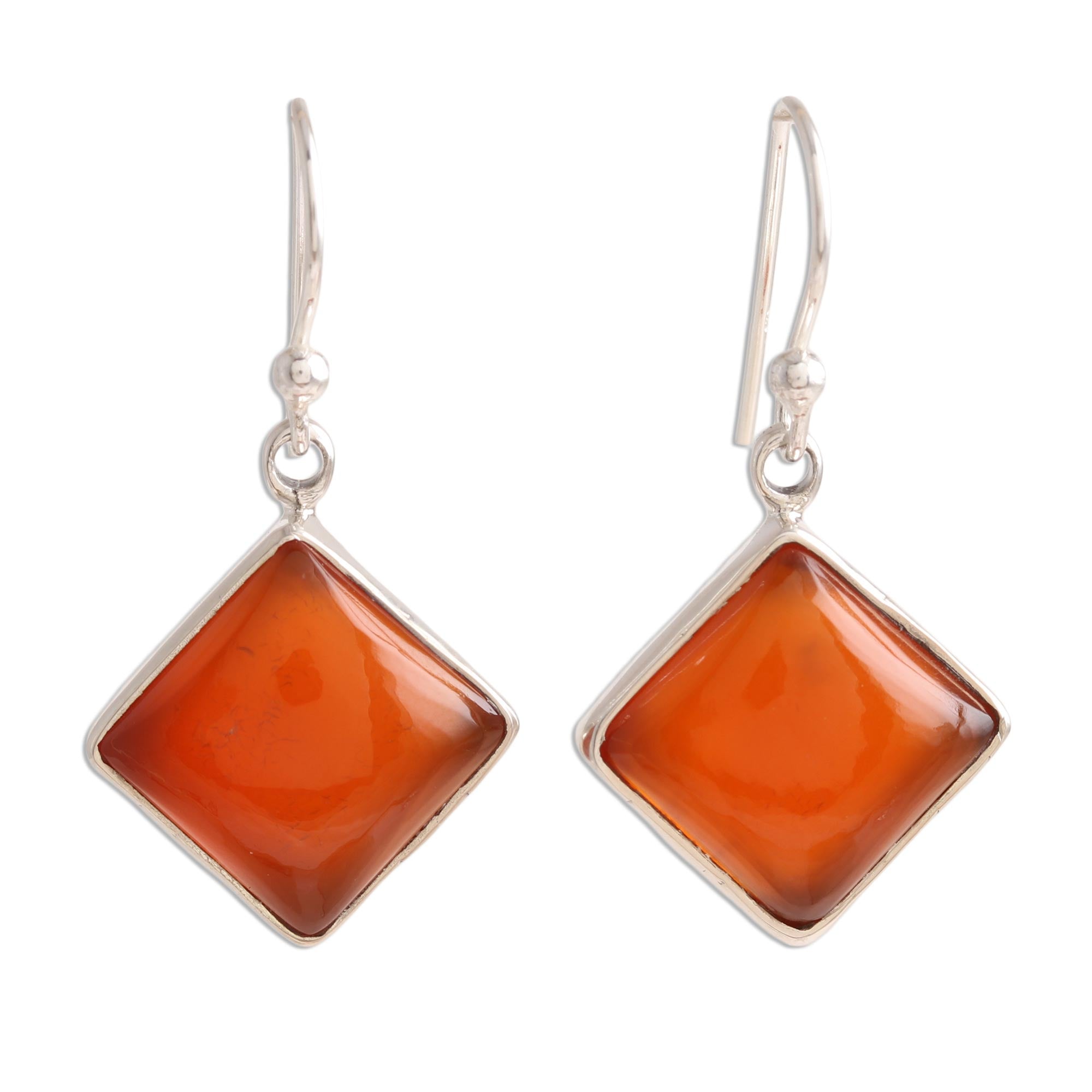 Premium Carnelian Dangle Earrings - Handcrafted Sterling Silver Jewelry