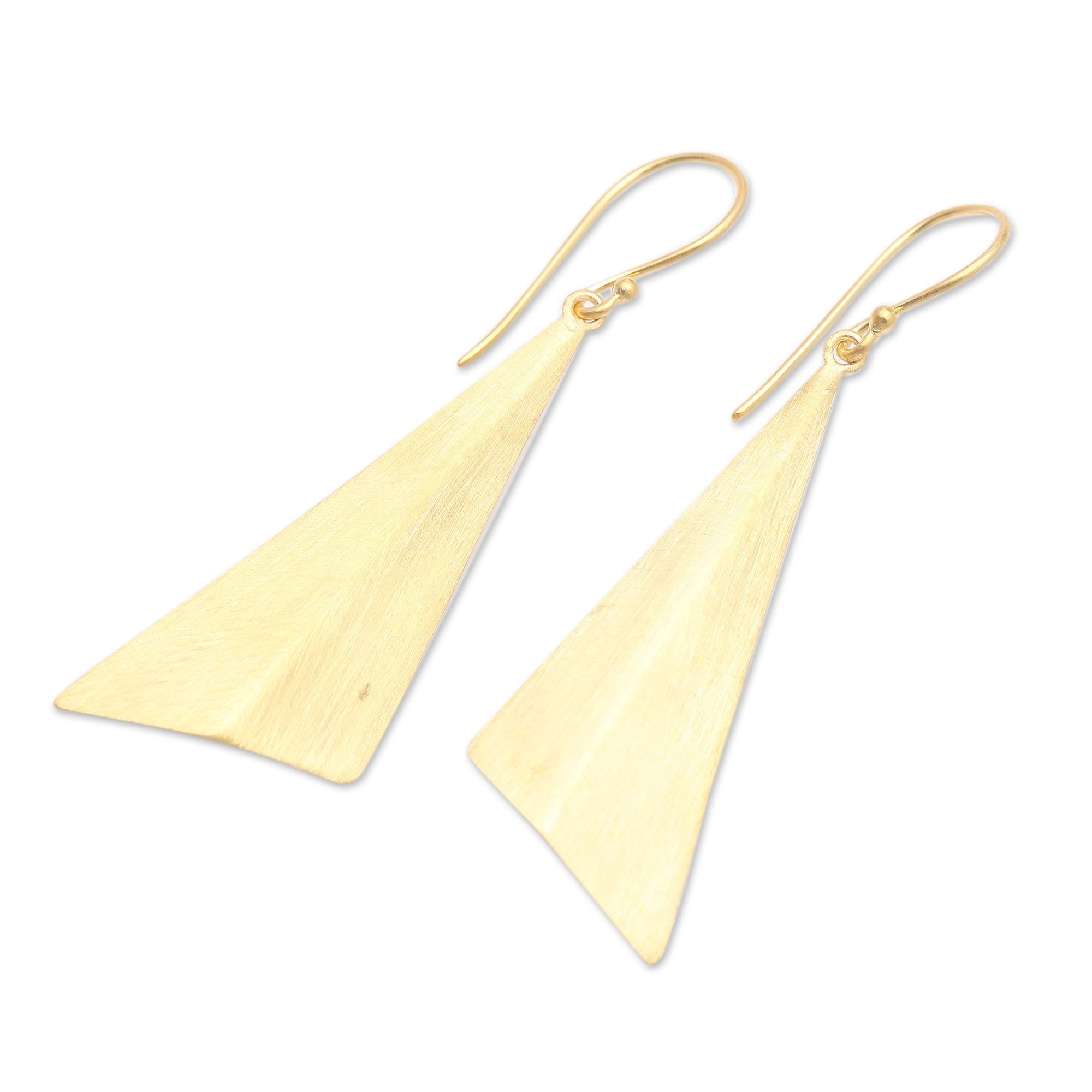 Premium Golden Mountain Handcrafted Gold-Plated Dangle Earrings