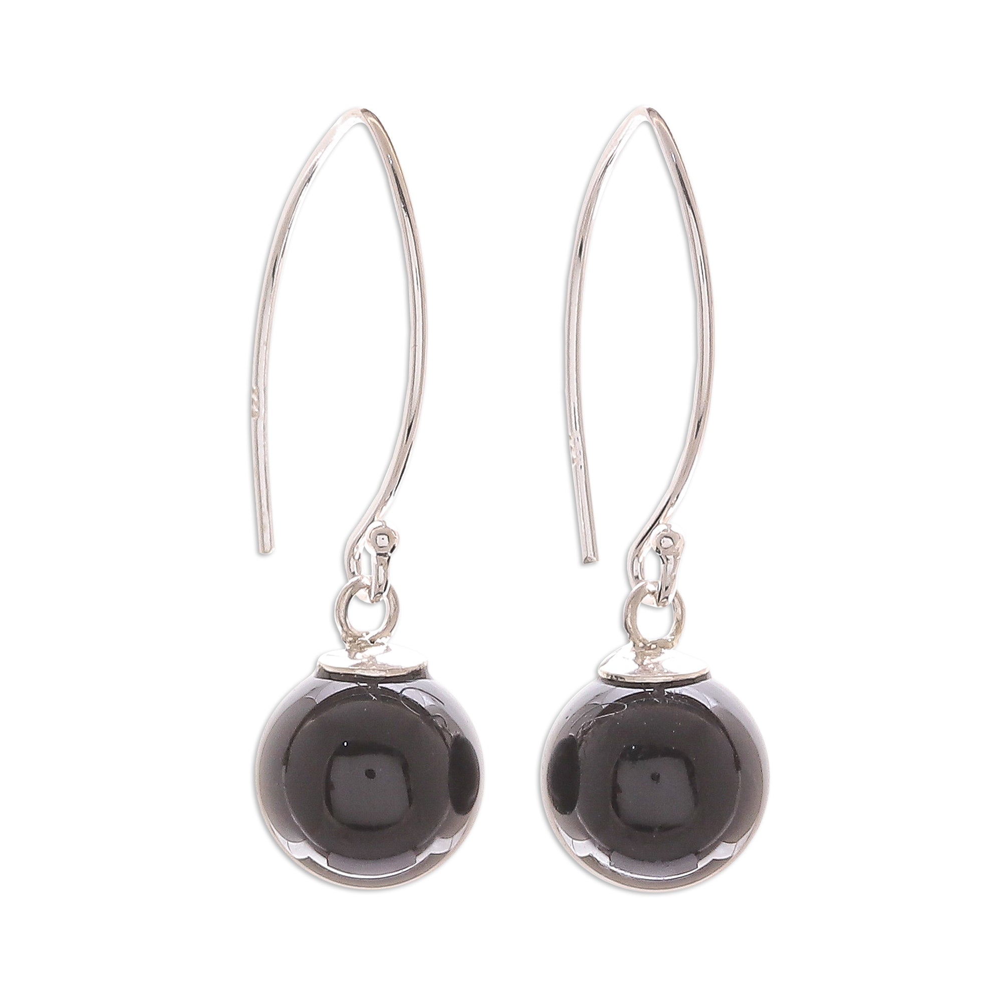 Premium Midnight Black Onyx Dangle Earrings - Ultimate Emotional Strength Jewelry