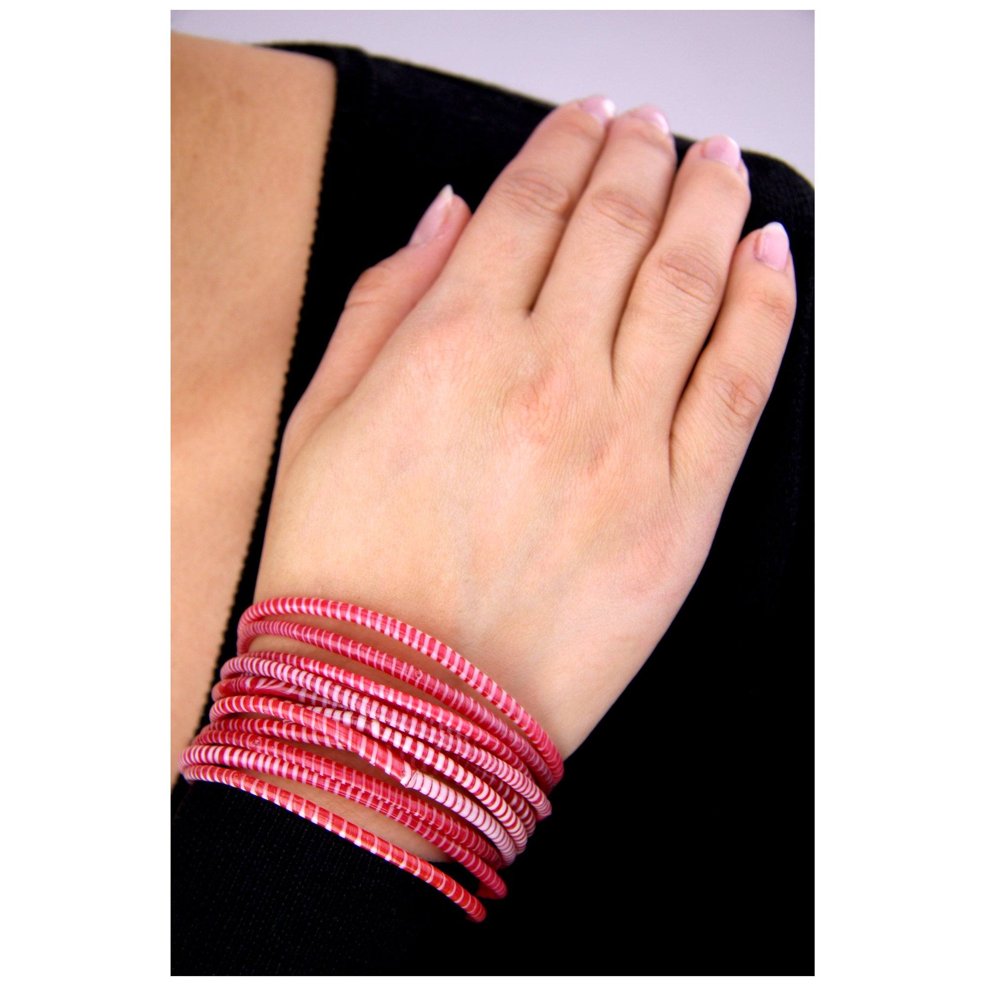 Premium Colors of Mali Recycled Bracelet Set - Handmade & Eco-Friendly