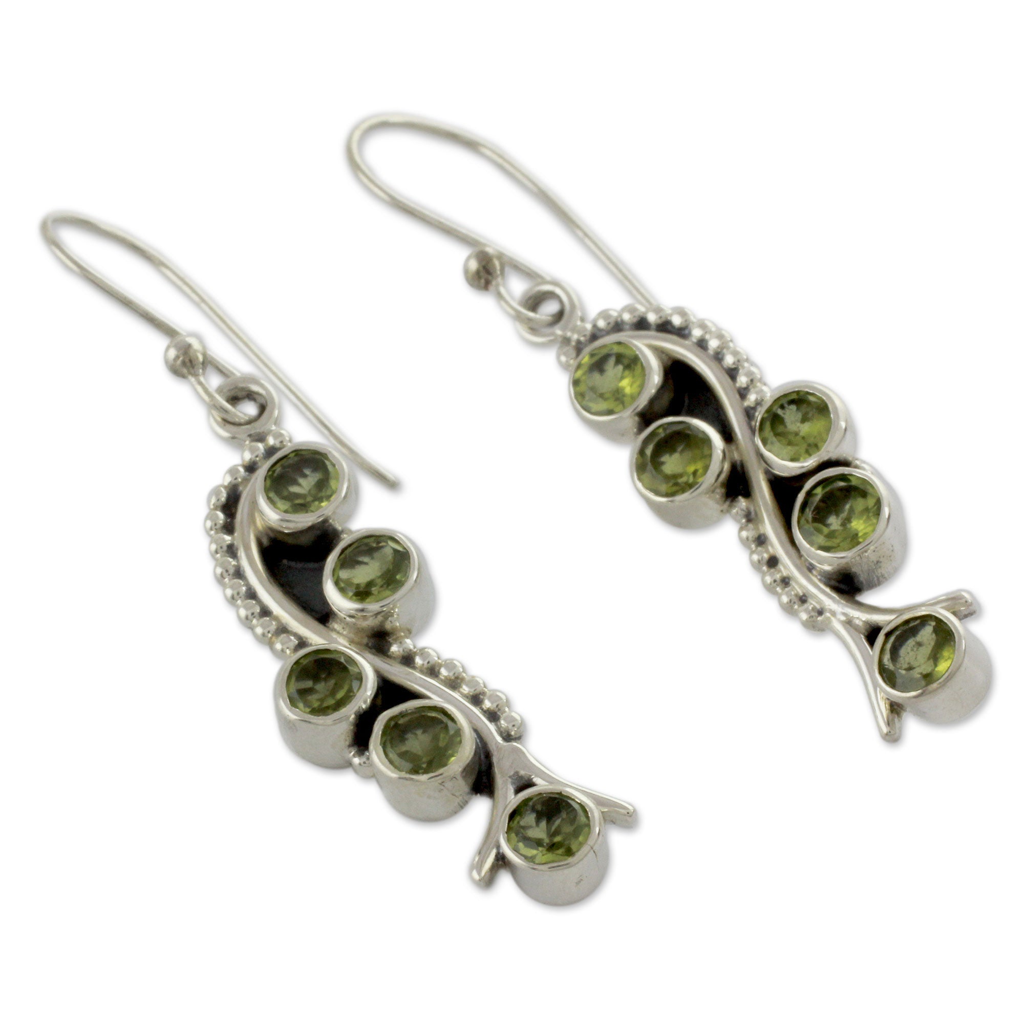 Premium Sterling Silver Peridot Earrings – 2.5 Carats Natural Glow