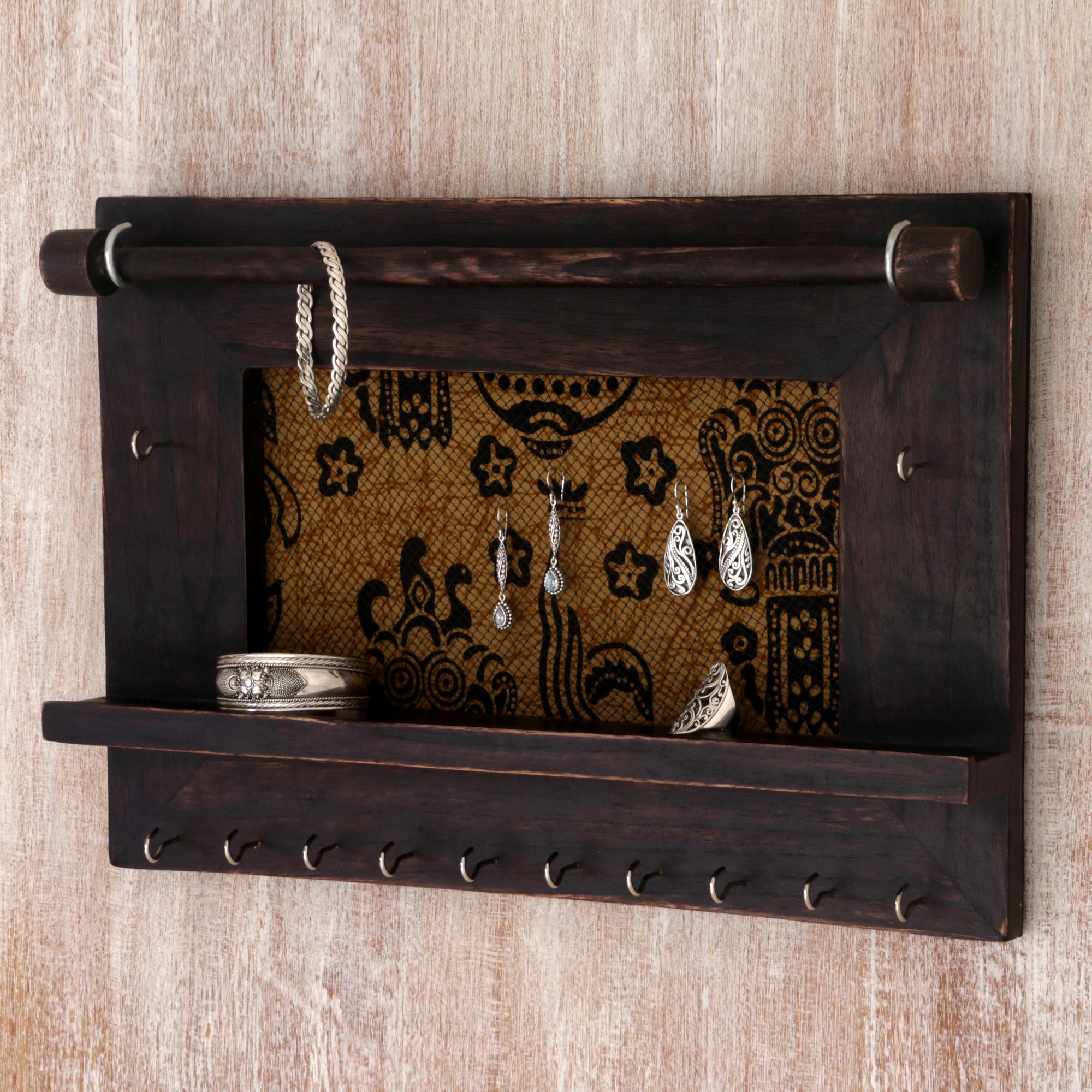 Premium Tegalalang Heritage Wood Jewelry Organizer - Handcrafted Elegance