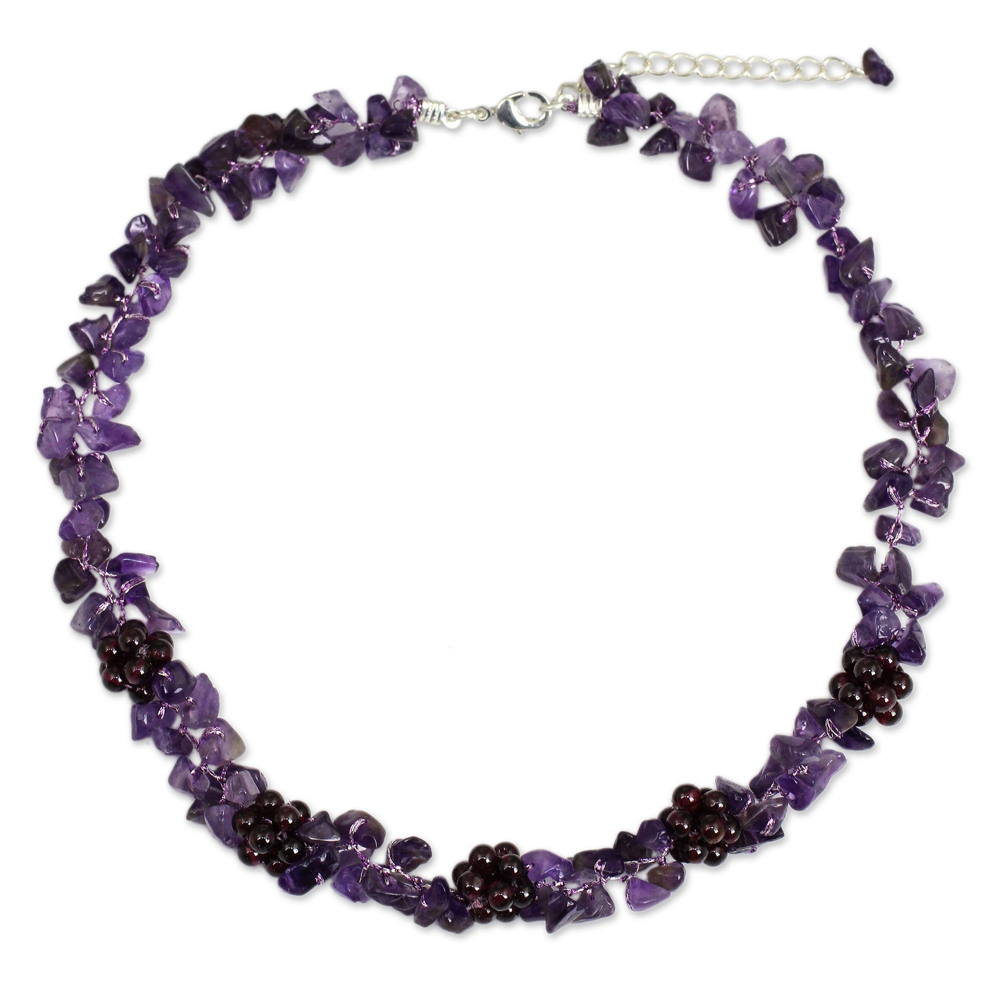 Premium Heaven's Gift Multi-Gem Sterling Silver Necklace - Handmade in Thailand