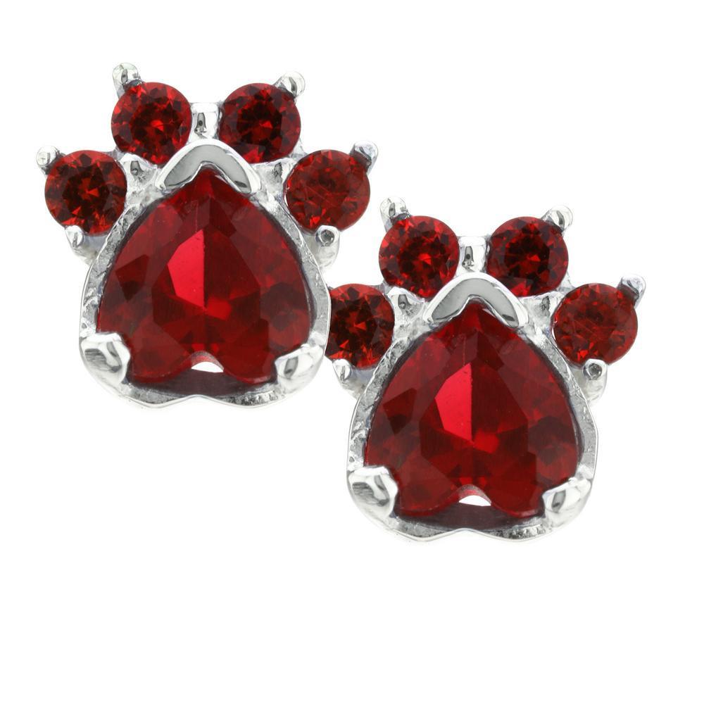 Premium Paw Print Birthstone Earrings | Fair Trade & Hypoallergenic