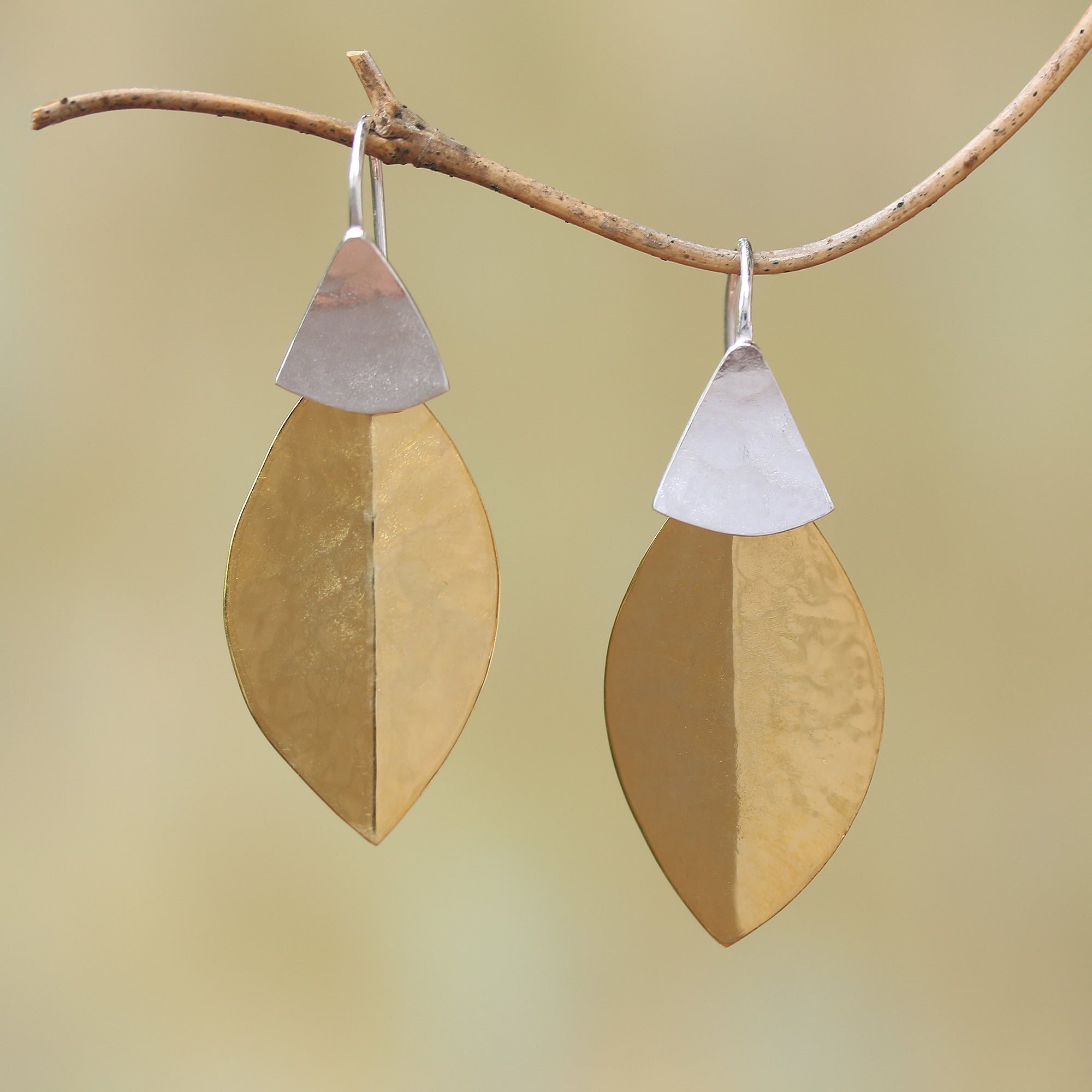 Premium 22k Gold Plated Bali Dangle Earrings - Modern Fall Design