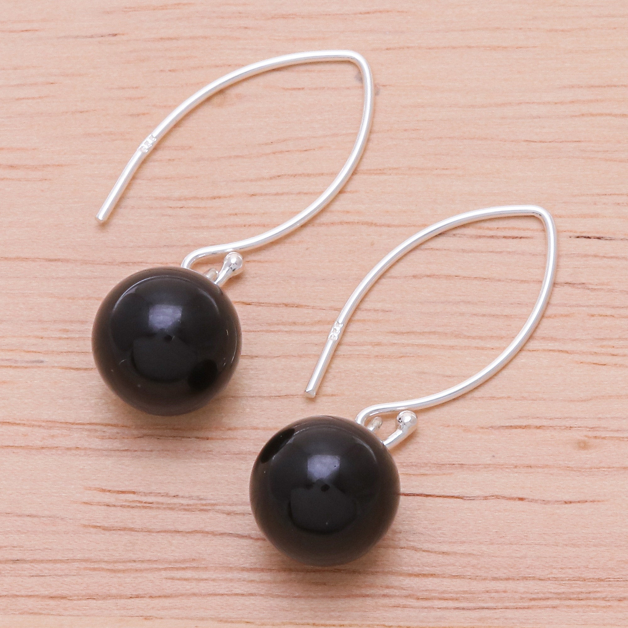 Premium Midnight Black Onyx Dangle Earrings - Ultimate Emotional Strength Jewelry