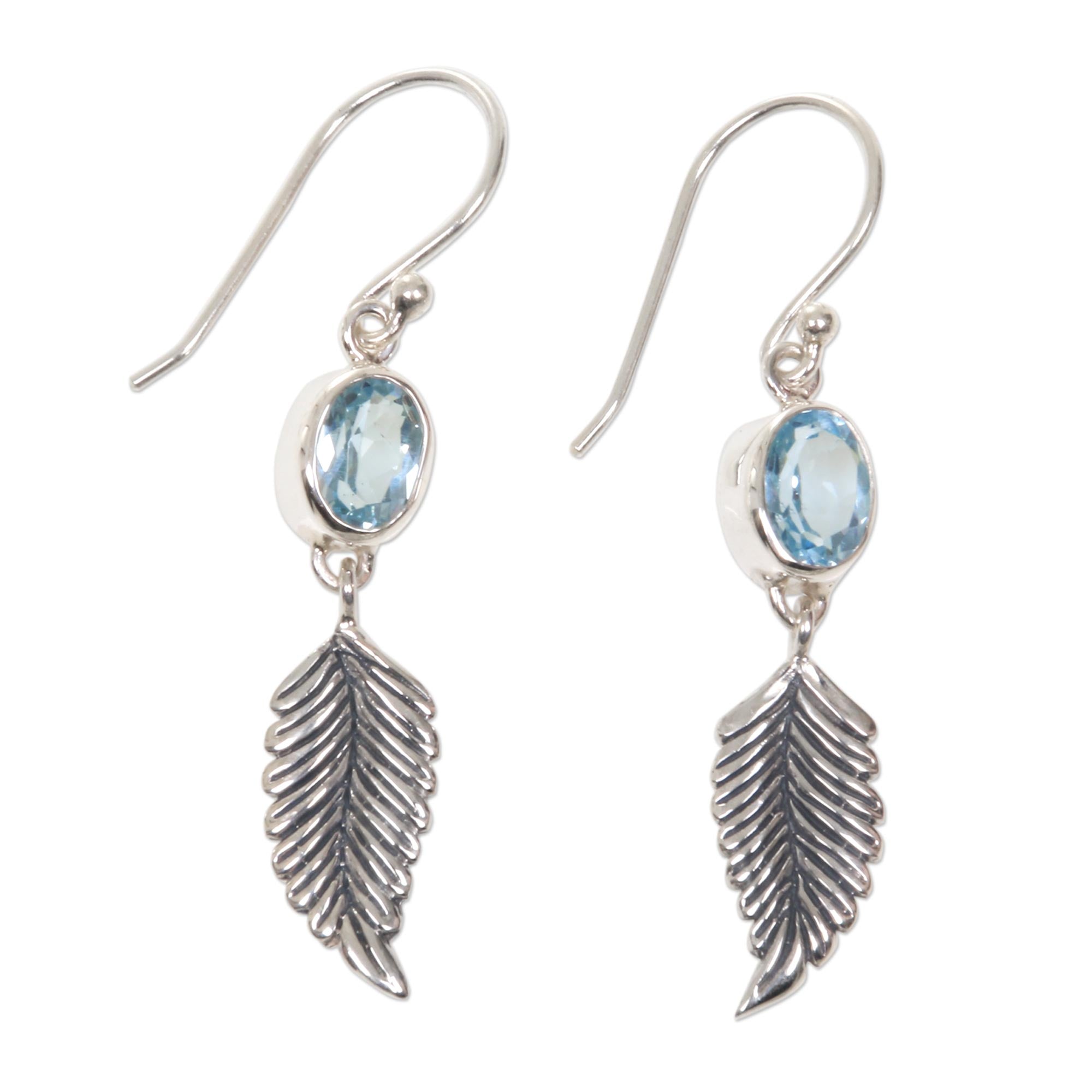 Premium Blue Topaz Silver Earrings - Ultimate Sky-Inspired Jewelry