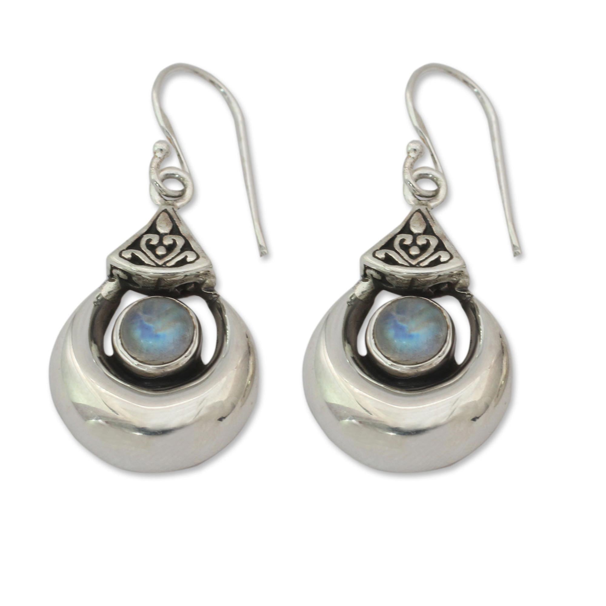 Premium Goddess Fortunes Rainbow Moonstone Earrings