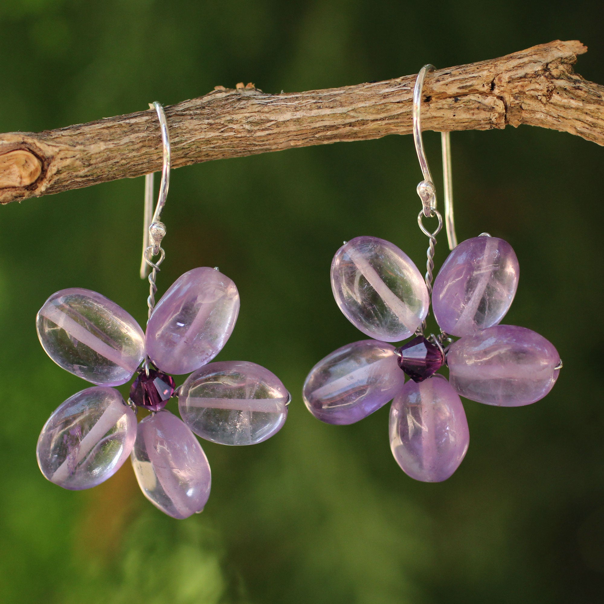 Premium Mystic Daisy Sterling Silver Earrings – Handcrafted Elegance