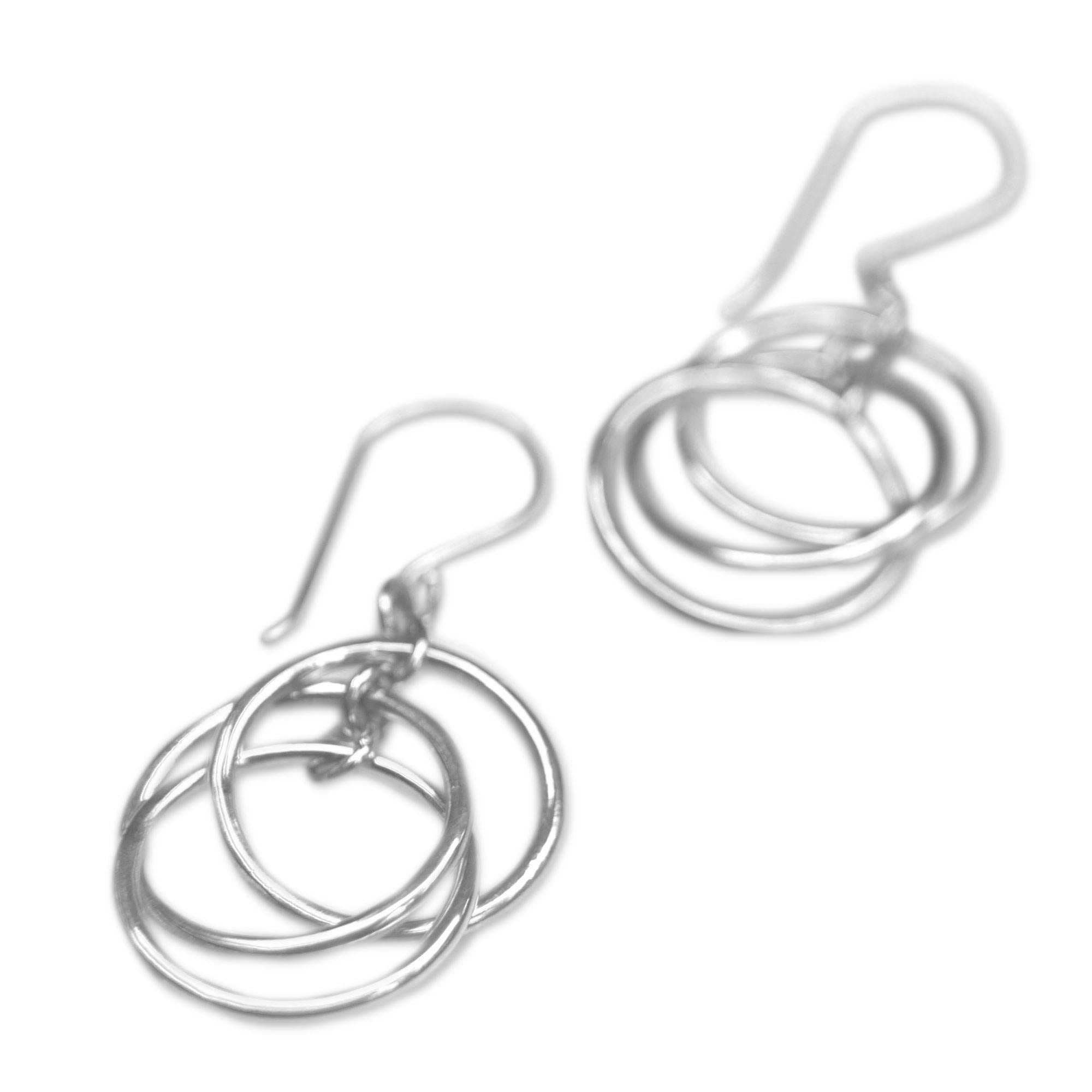 Premium Ring Ring 3 Sterling Silver Hook Earrings - Ultimate Style Upgrade