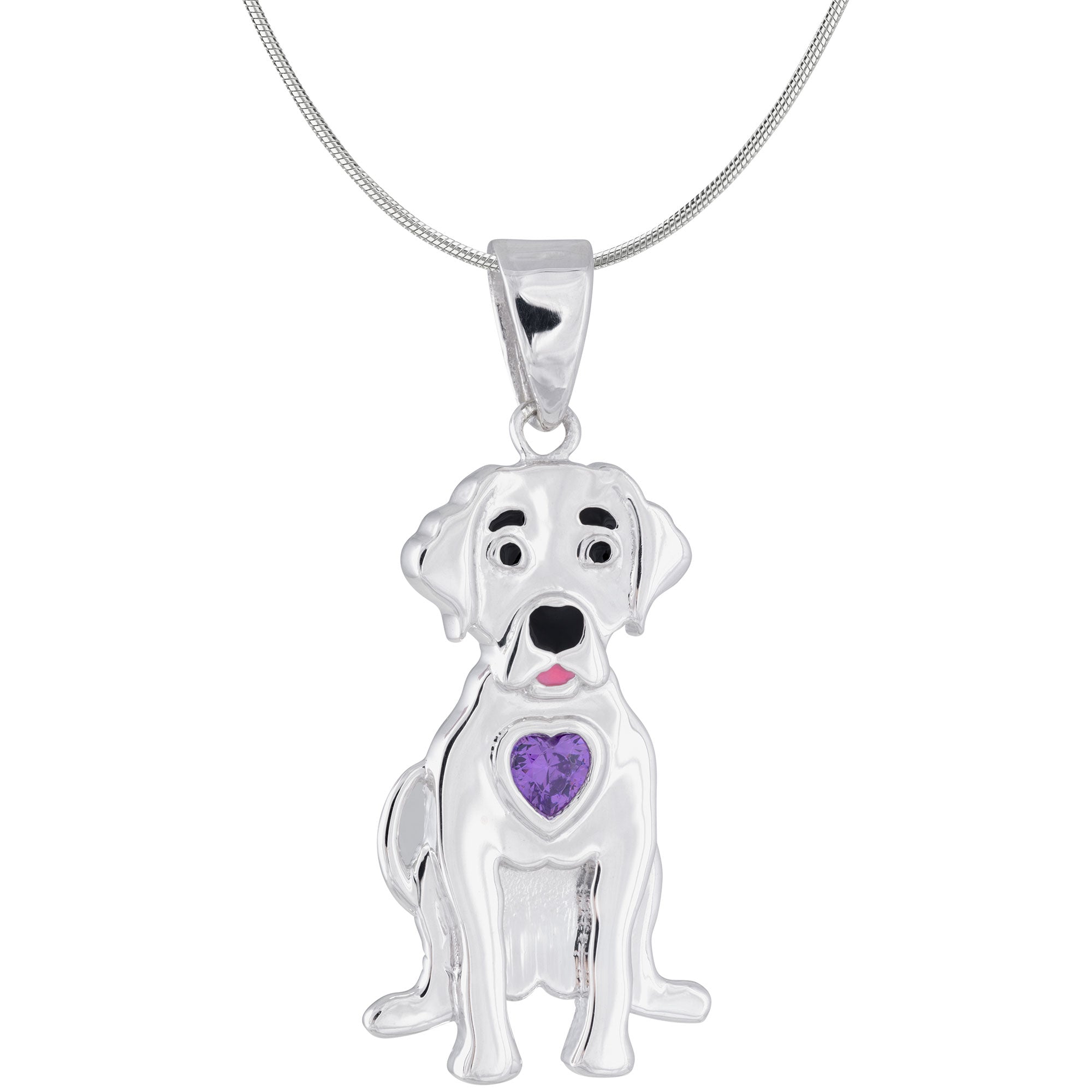 Premium Sterling Silver & Crystal Pup Necklace - Ultimate Animal Lover's Charm