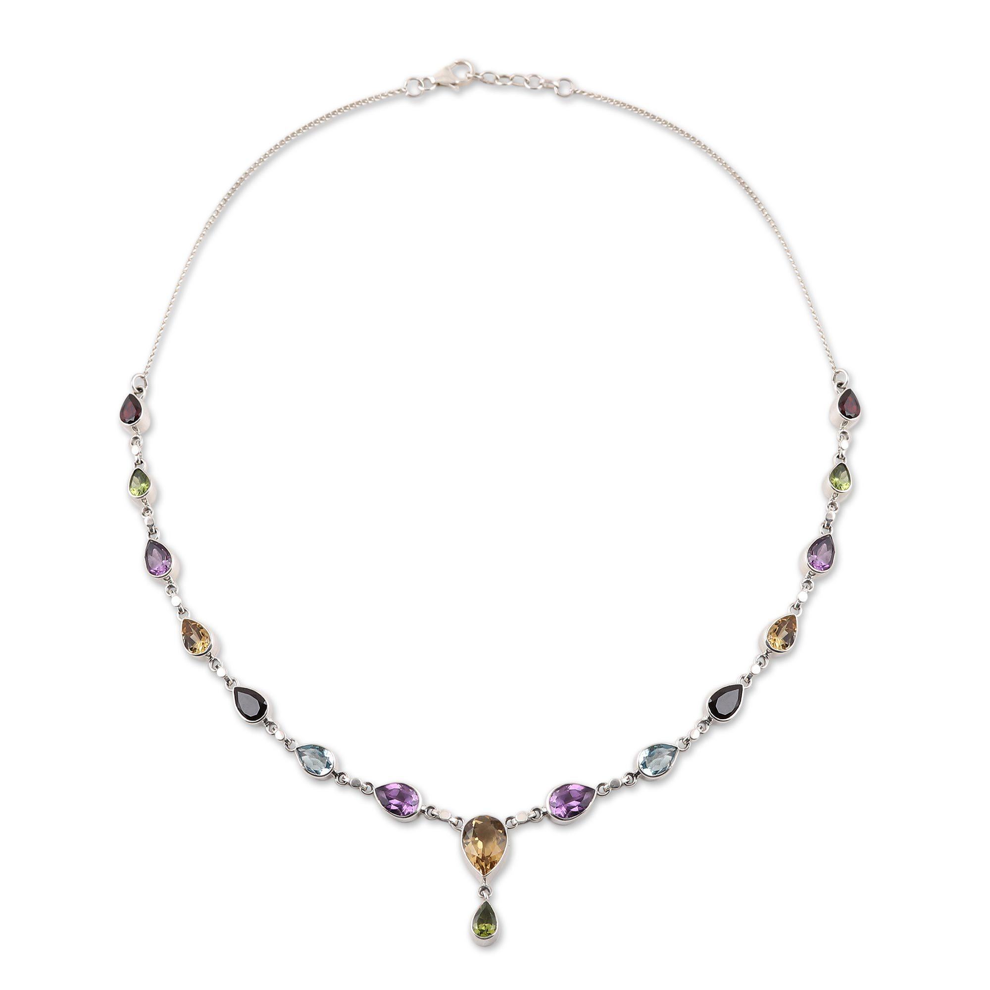 Ultimate Rainbow Bliss Multi-Gem Necklace