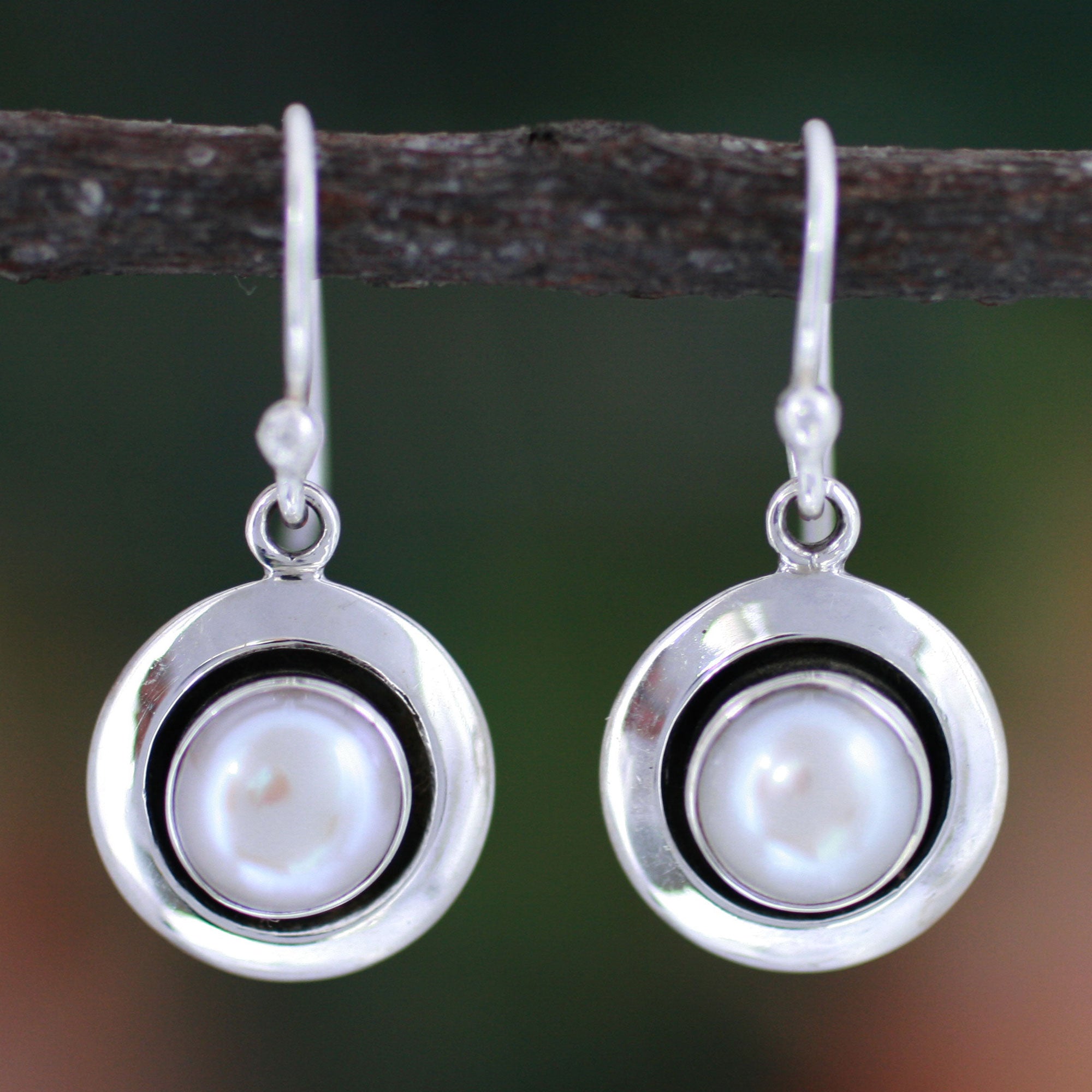 Premium Jaipur Magic Moon Earrings: Handcrafted Pearl Jewelry from India