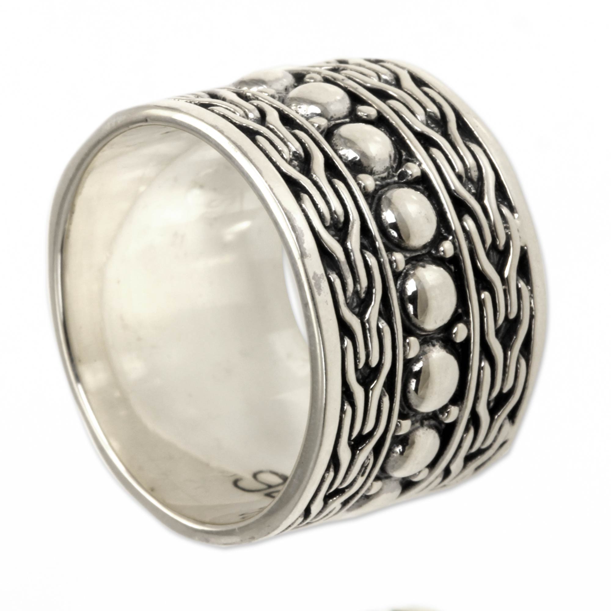 Premium Handcrafted Sterling Silver Band Ring for Men