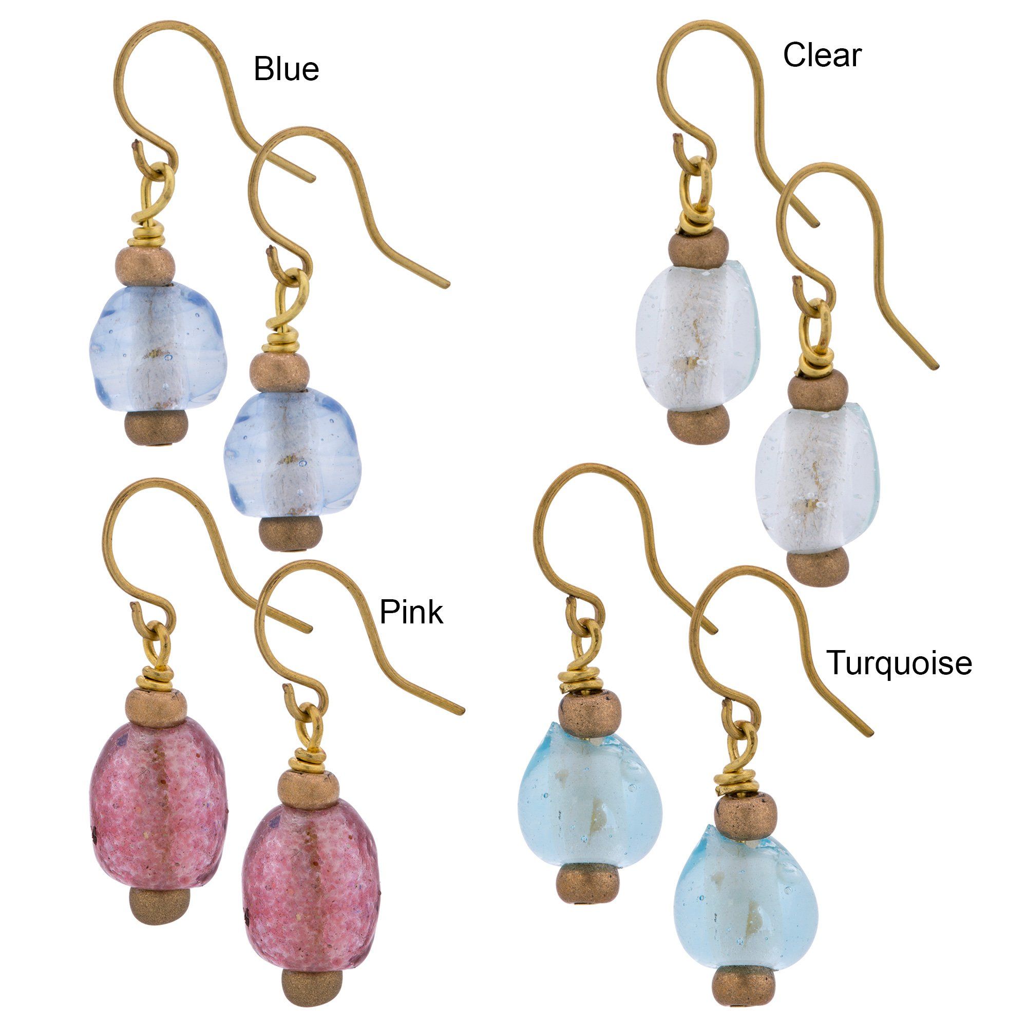 Premium Recycled Glass Droplet Earrings