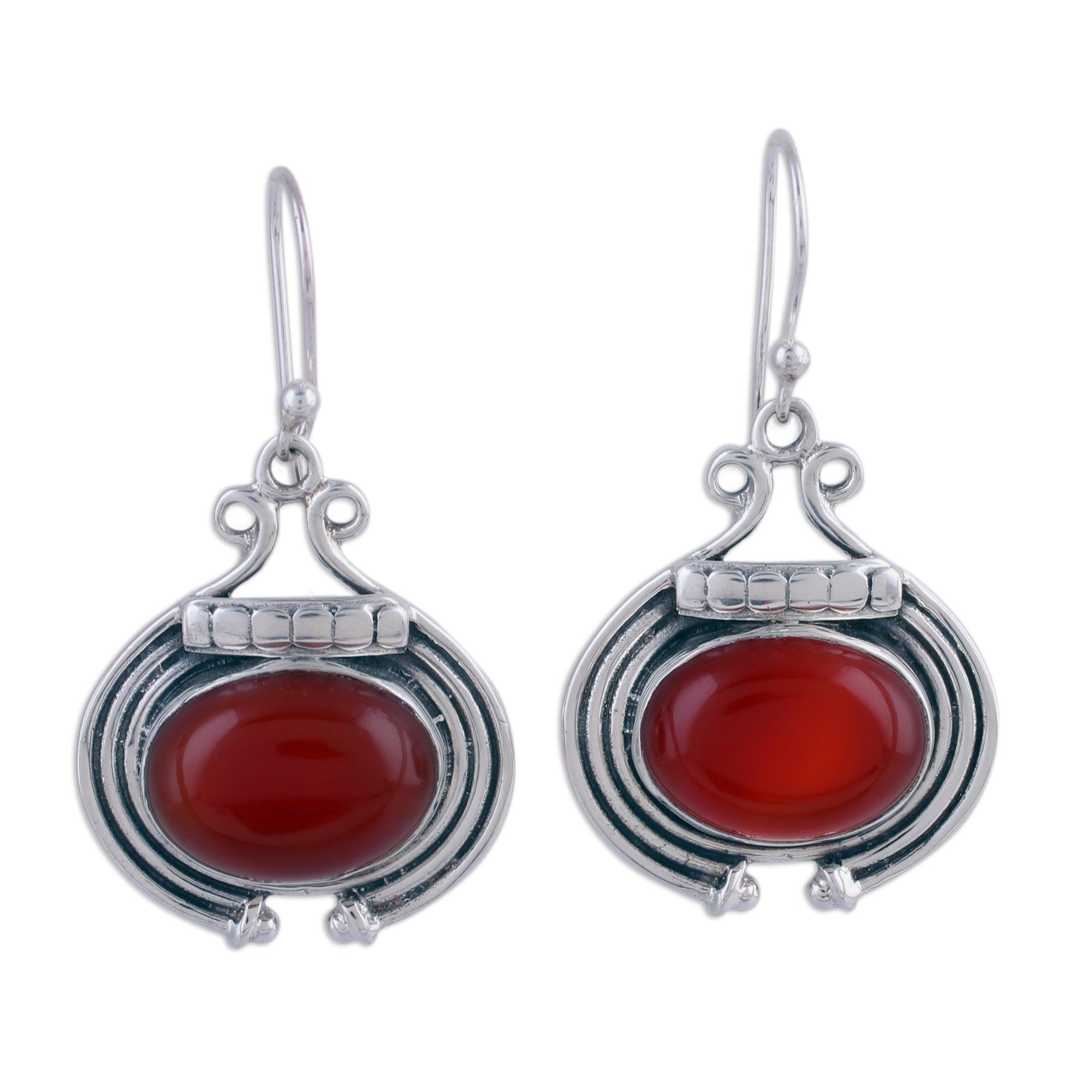 Premium Desire Carnelian Dangle Earrings - Handcrafted Elegance