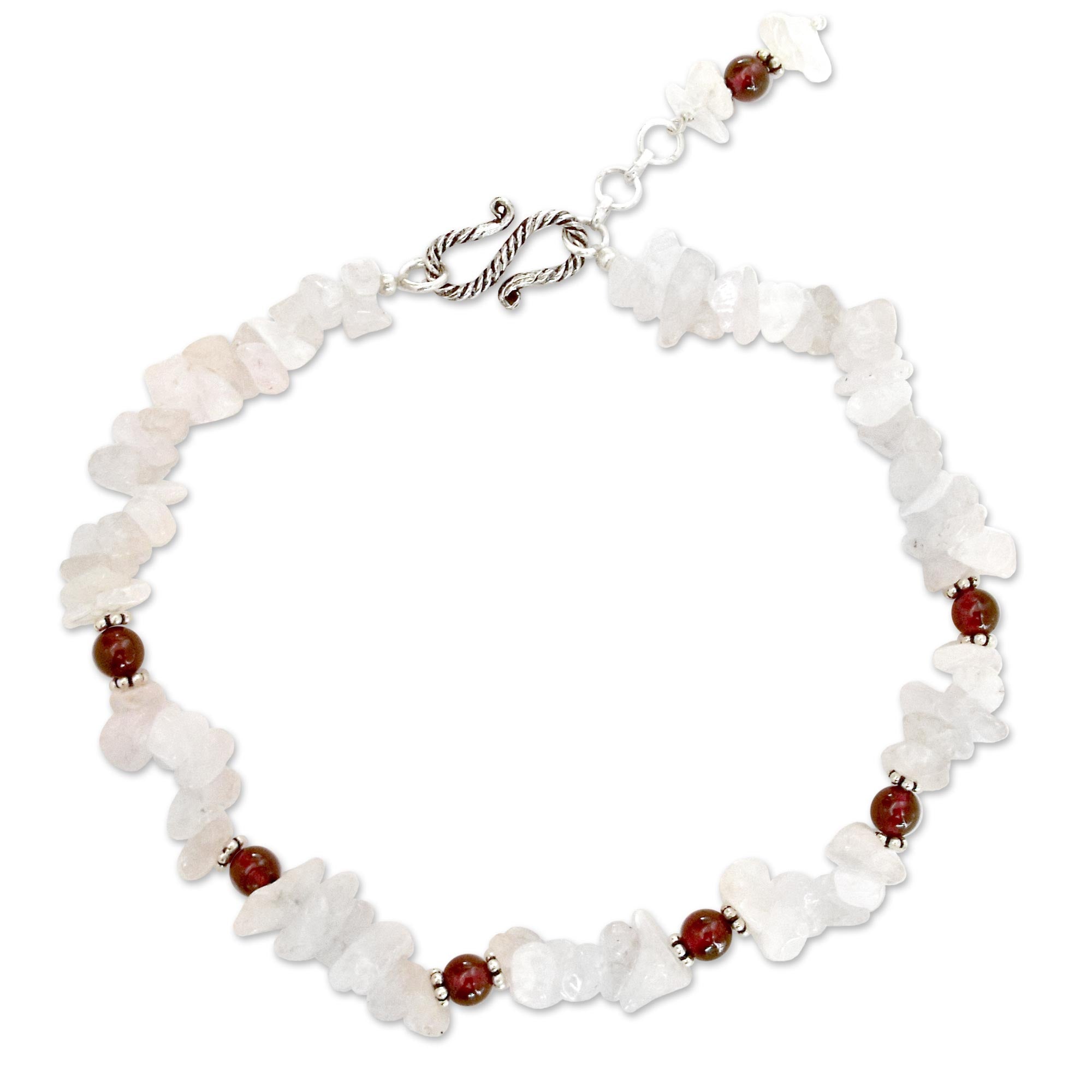 Ultimate Love Rose Quartz & Garnet Bracelet - Premium Handcrafted Jewelry