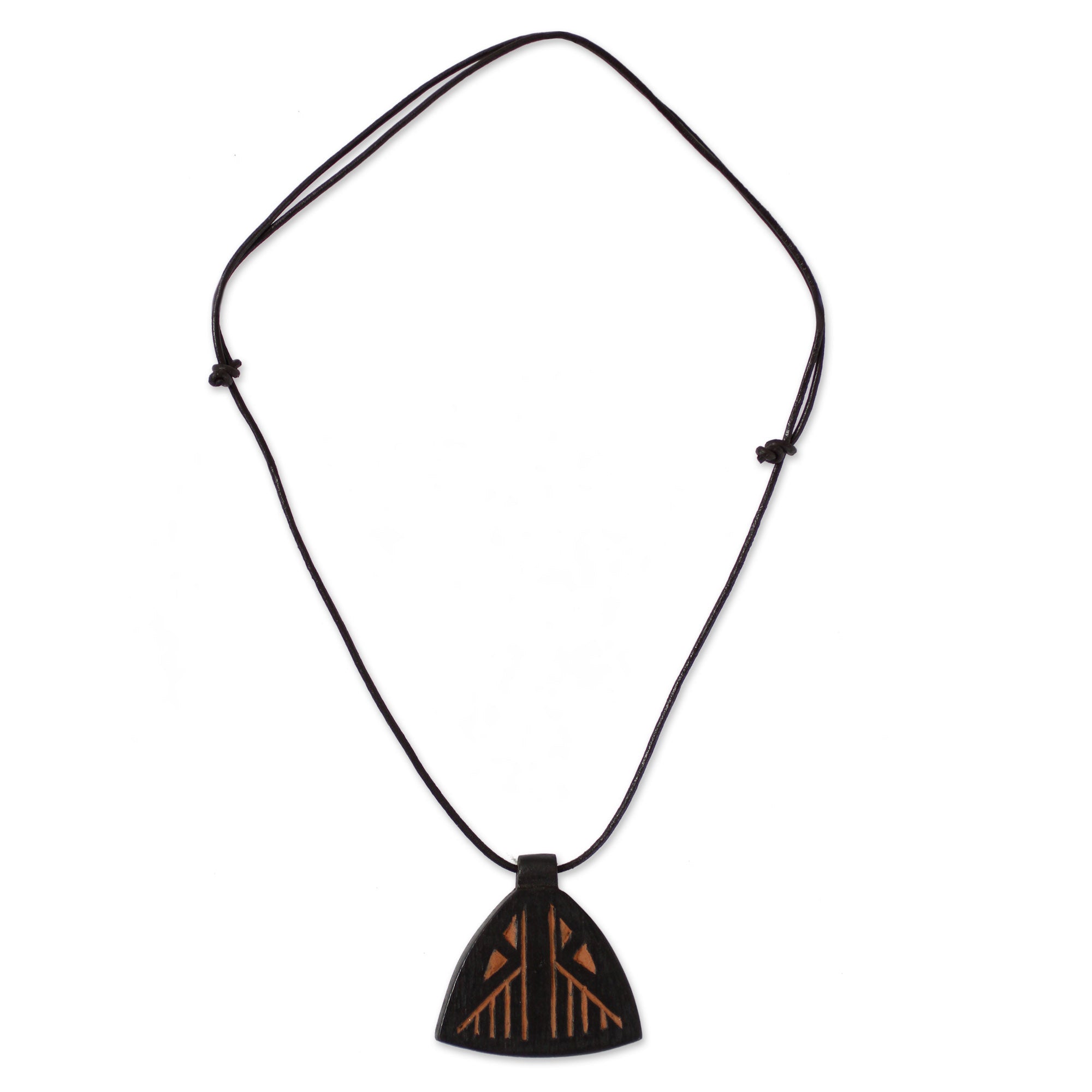 Premium Mframadan Teak Wood Pendant Necklace – Handcrafted Elegance